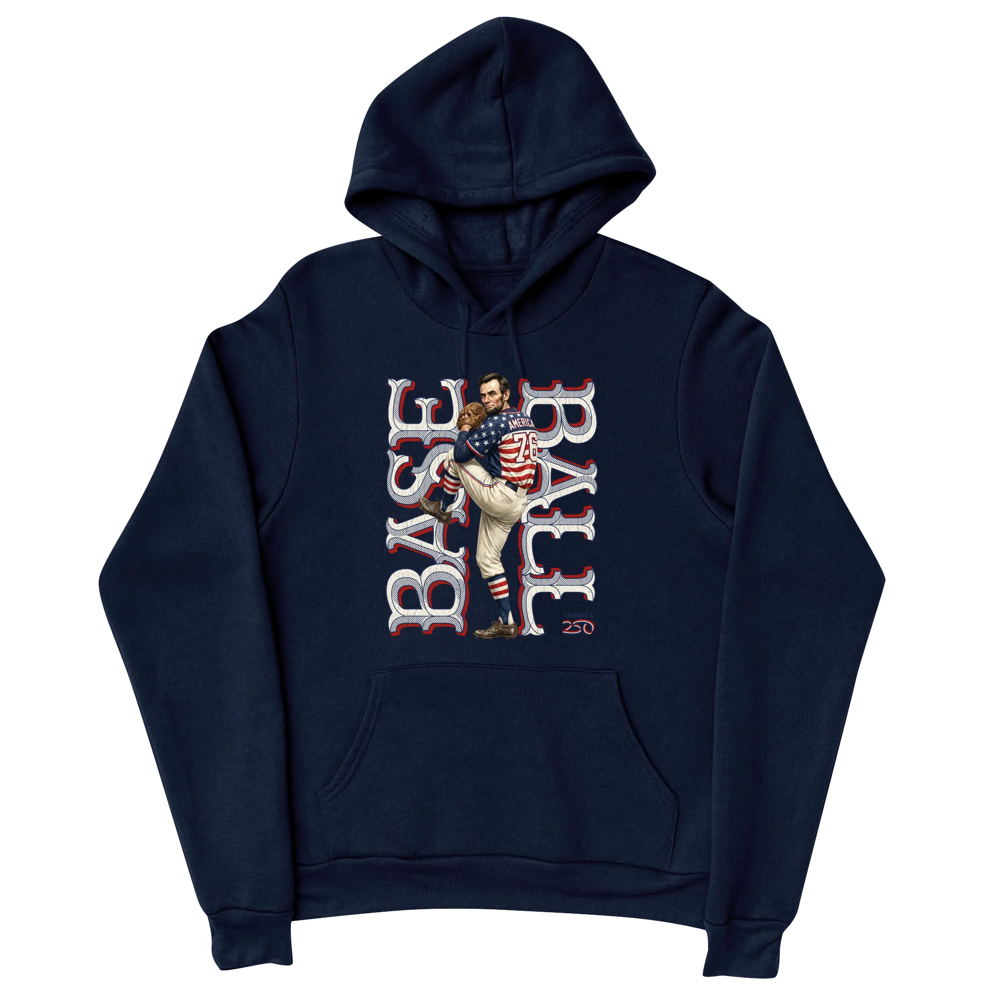 America250 Lincoln Baseball Unisex Hoodie - Image 4