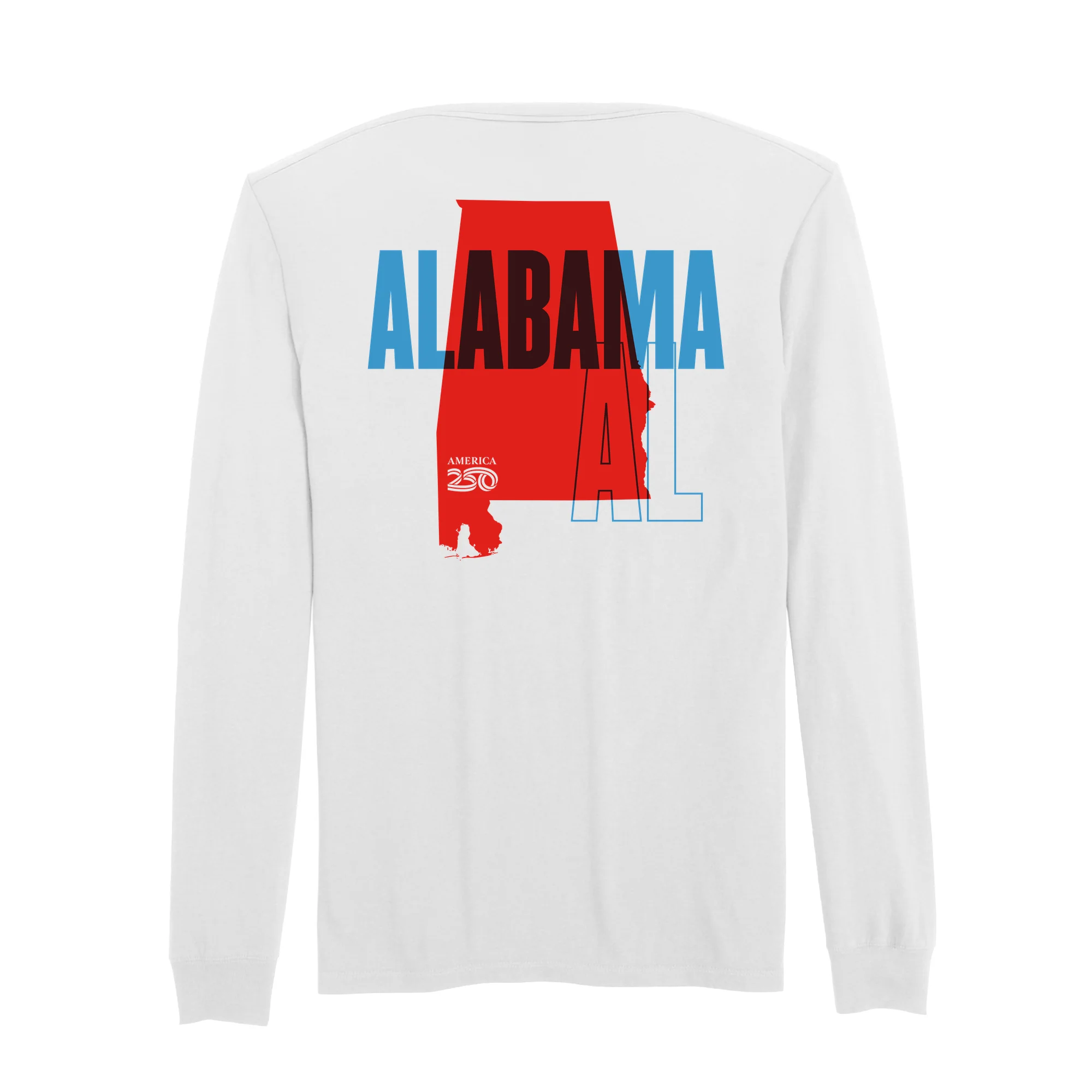 Official America250 Alabama Men's Long Sleeve T-Shirt - Image 7