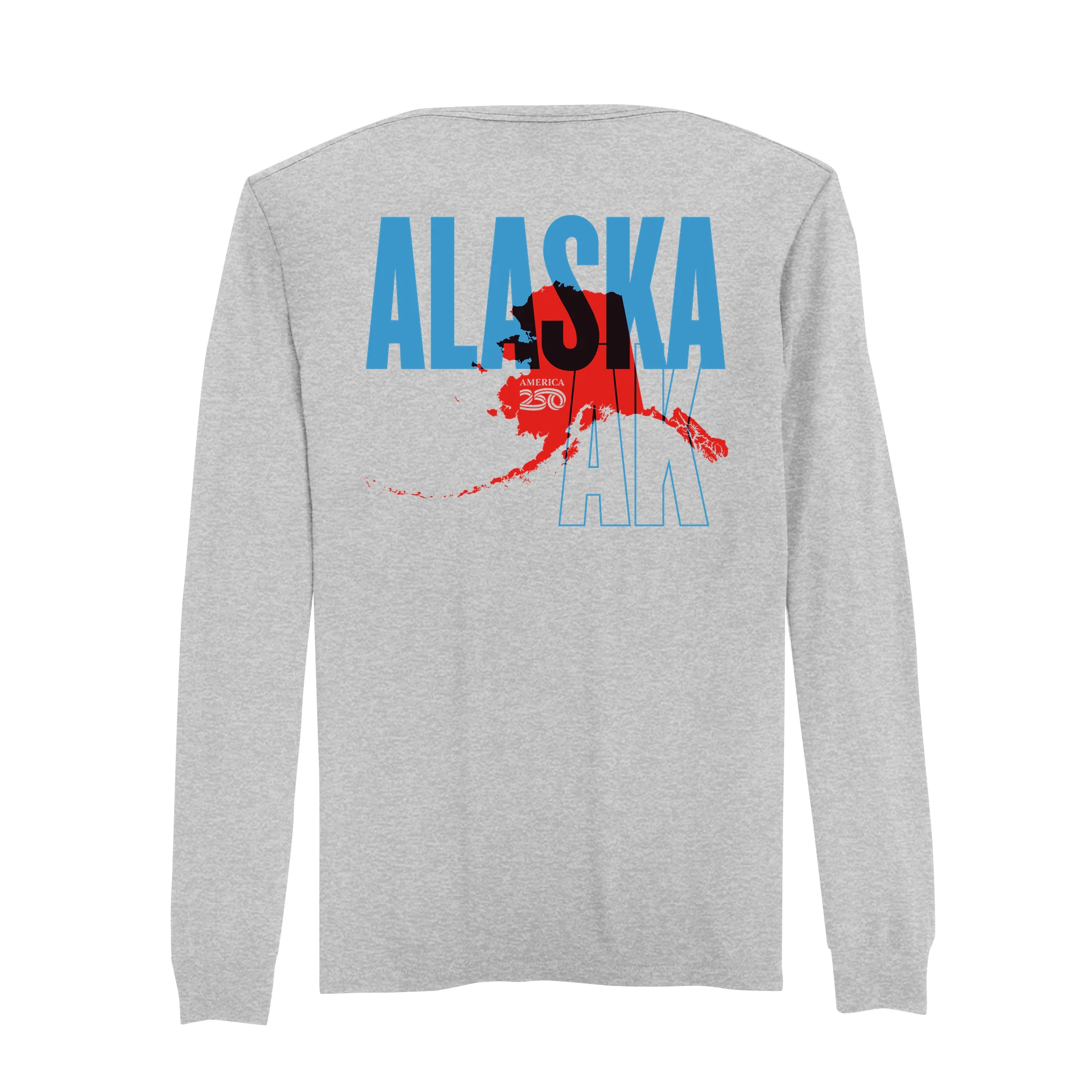 Official America250 Alaska Men's Long Sleeve T-Shirt - Image 3