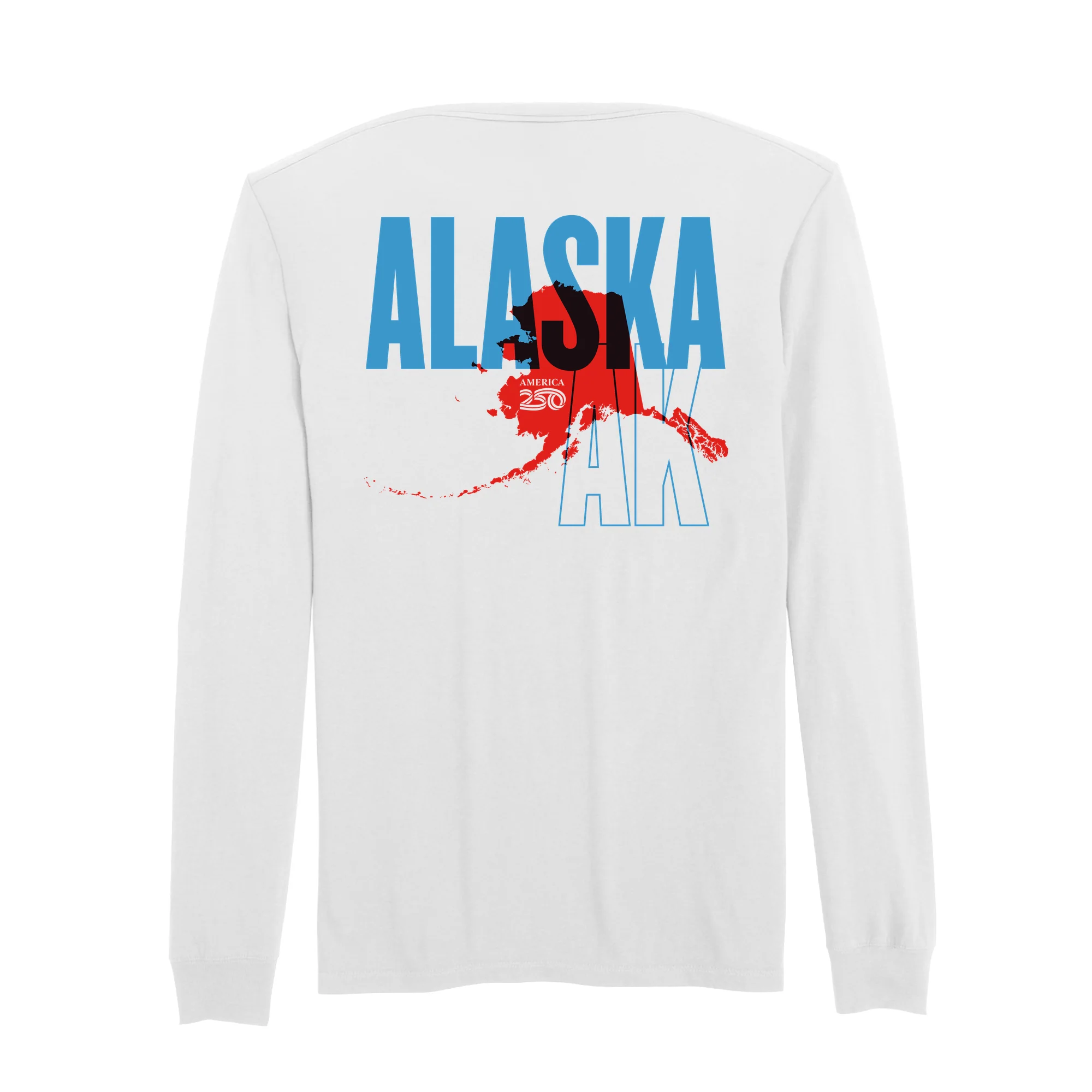 Official America250 Alaska Men's Long Sleeve T-Shirt - Image 7