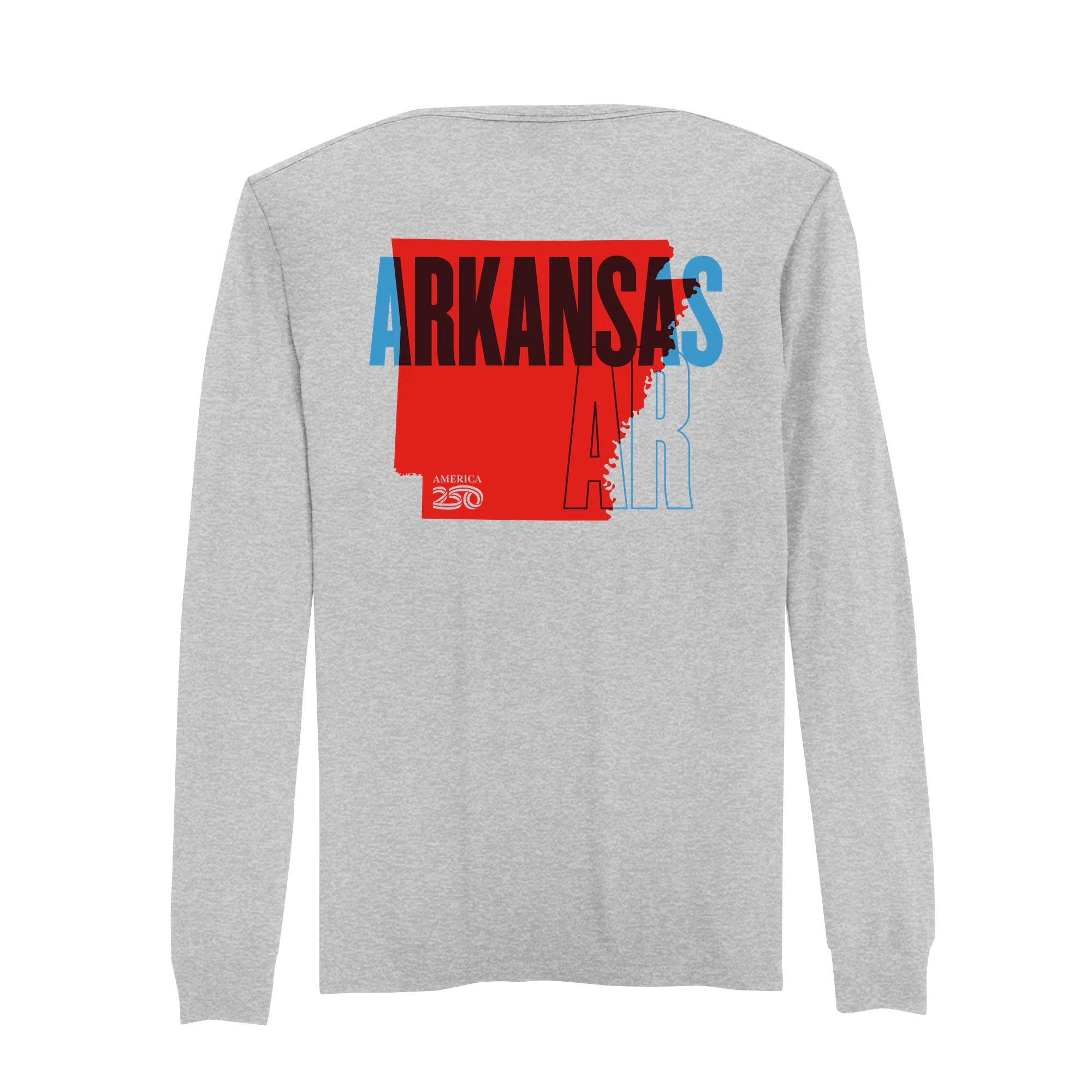 Official America250 Arkansas Men's Long Sleeve T-Shirt - Image 3