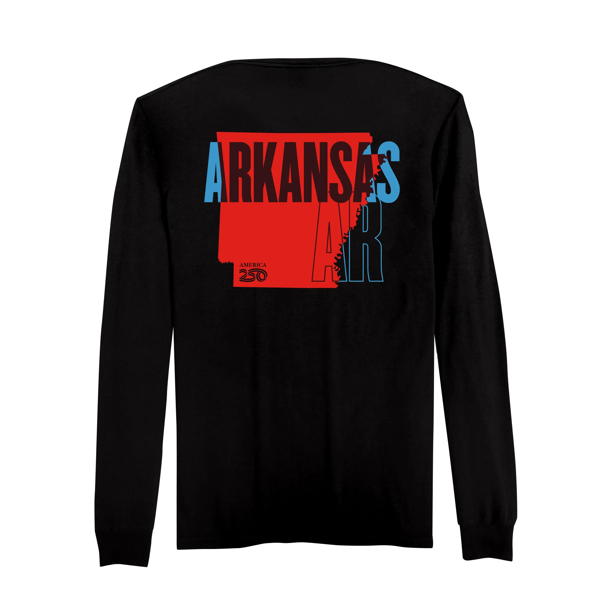 Official America250 Arkansas Men's Long Sleeve T-Shirt - Image 5