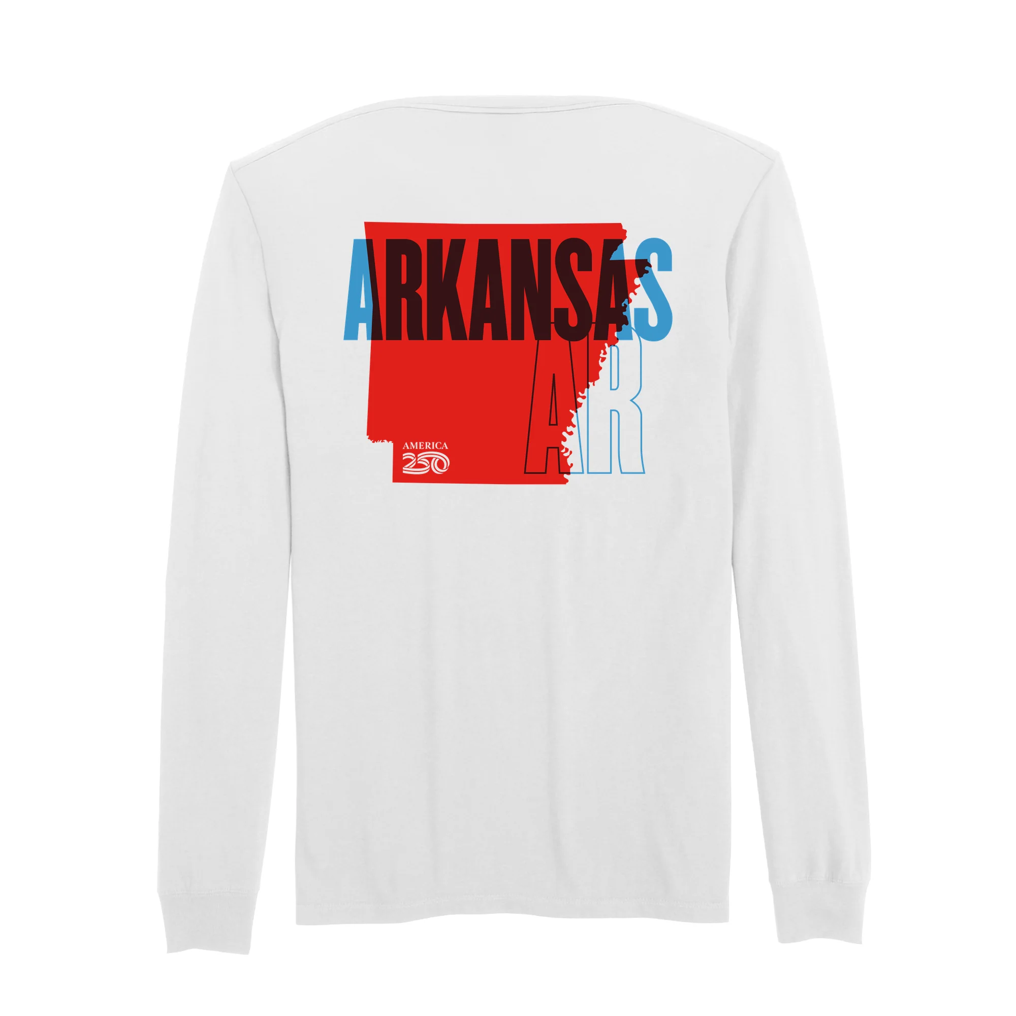 Official America250 Arkansas Men's Long Sleeve T-Shirt - Image 7