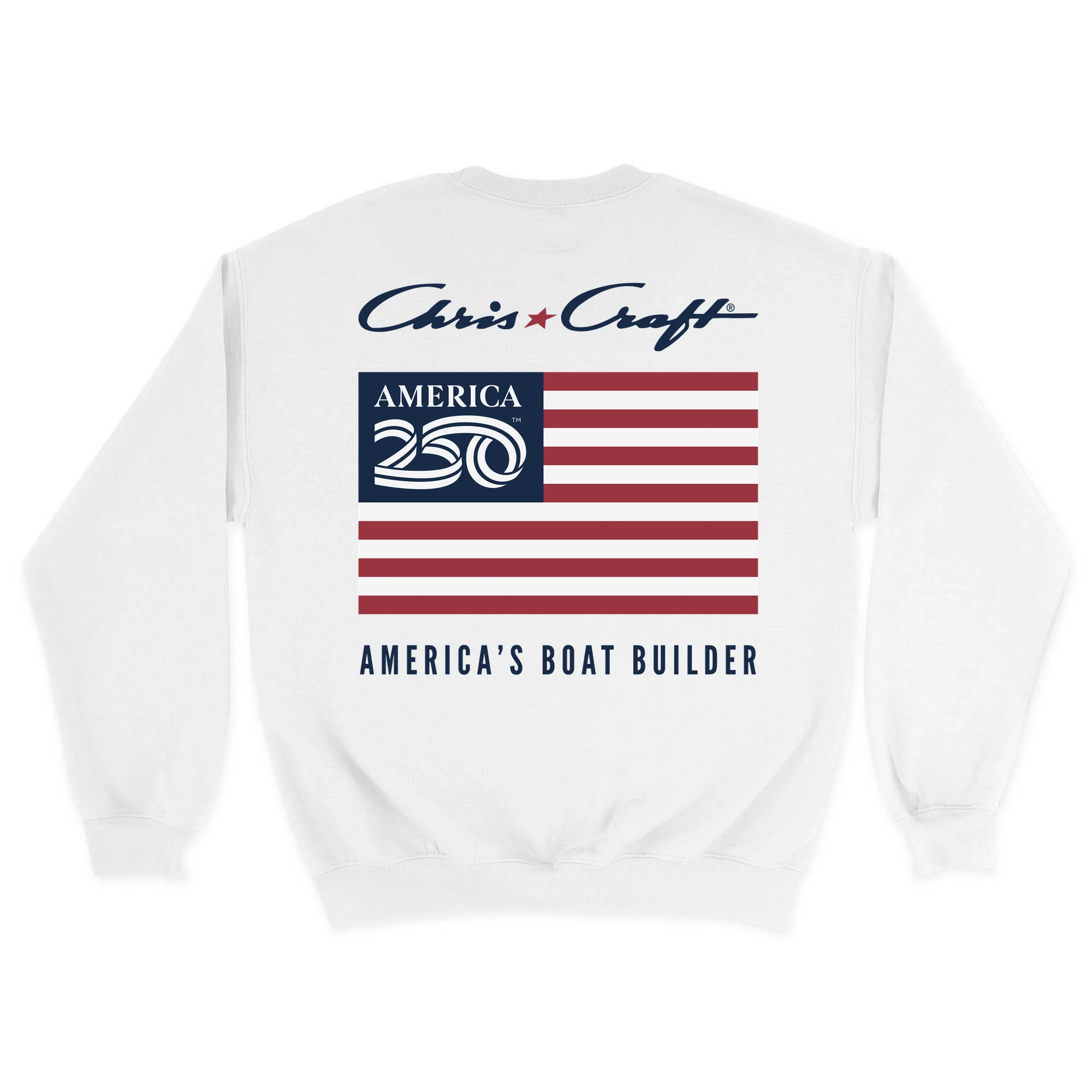 Official America250 + Chris-Craft Unisex Crewneck Sweatshirt