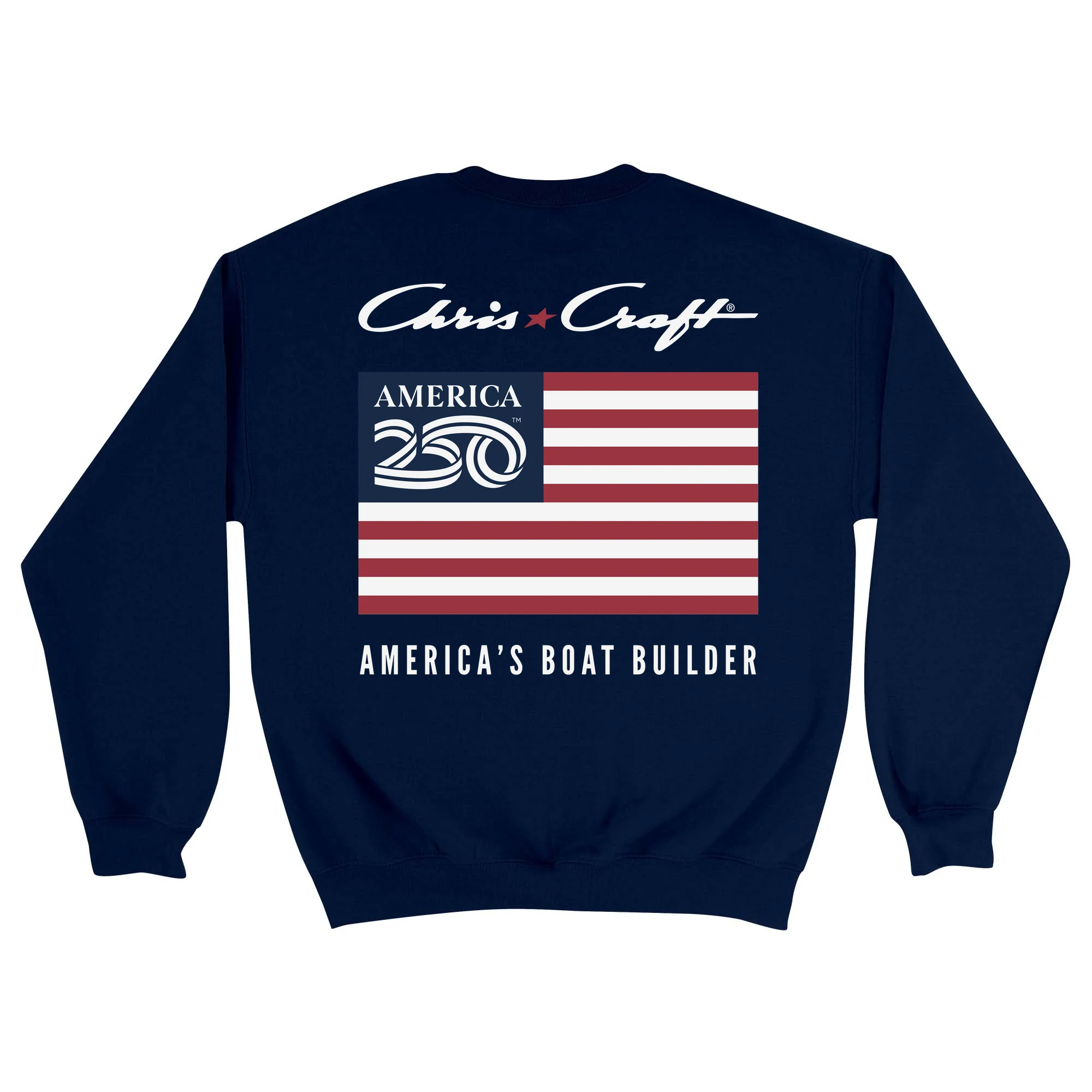 Official America250 + Chris-Craft Unisex Crewneck Sweatshirt - Image 5