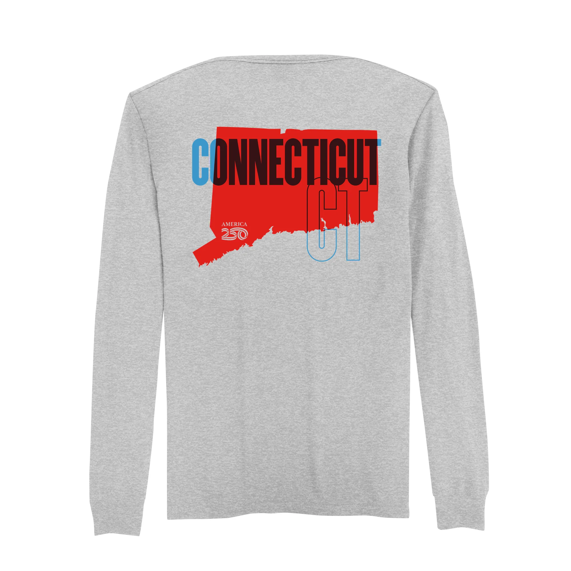 Official America250 Connecticut Men's Long Sleeve T-Shirt - Image 3
