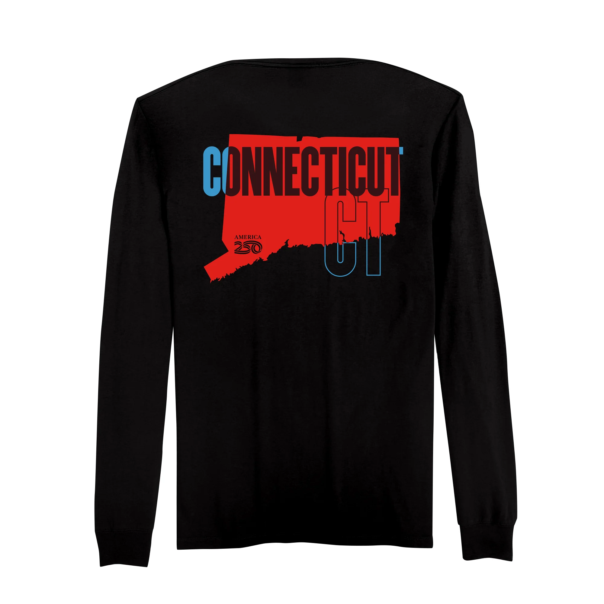 Official America250 Connecticut Men's Long Sleeve T-Shirt - Image 5