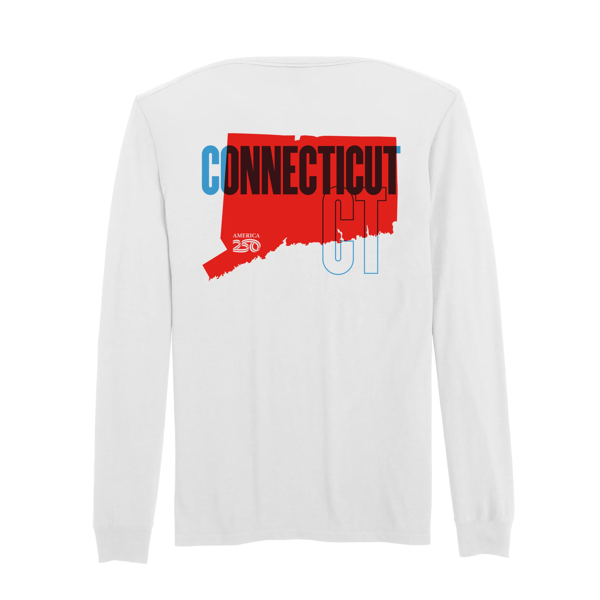Official America250 Connecticut Men's Long Sleeve T-Shirt - Image 7
