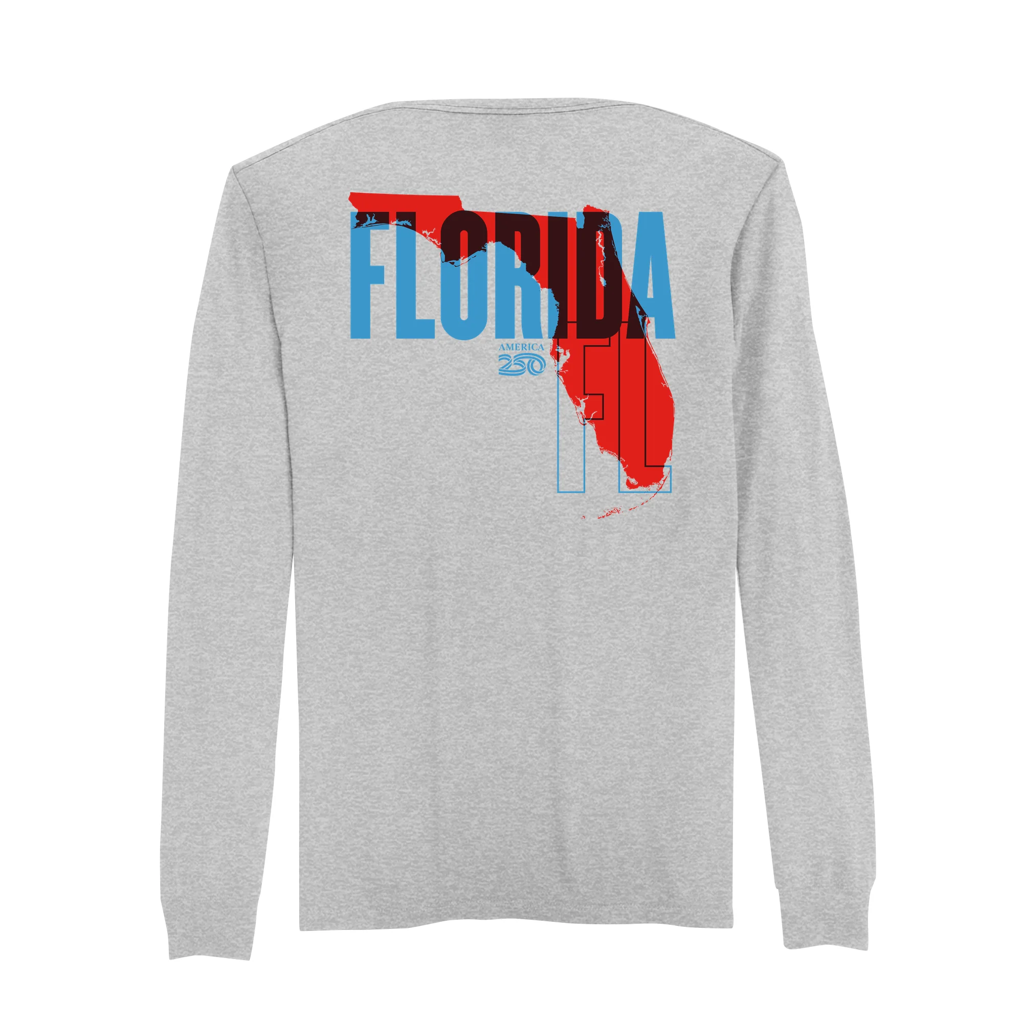 Official America250 Florida Men's Long Sleeve T-Shirt - Image 3