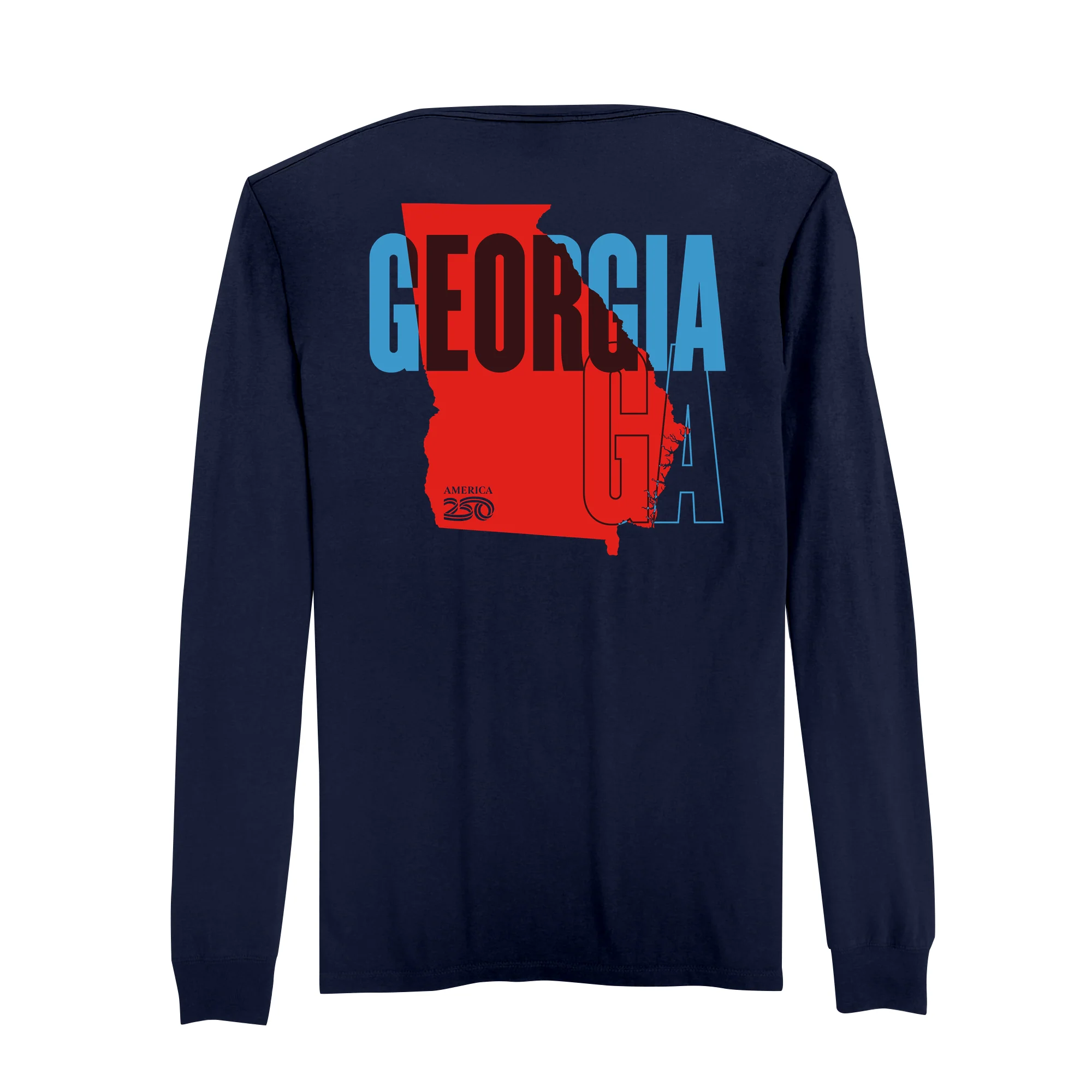 Official America250 Georgia Men's Long Sleeve T-Shirt