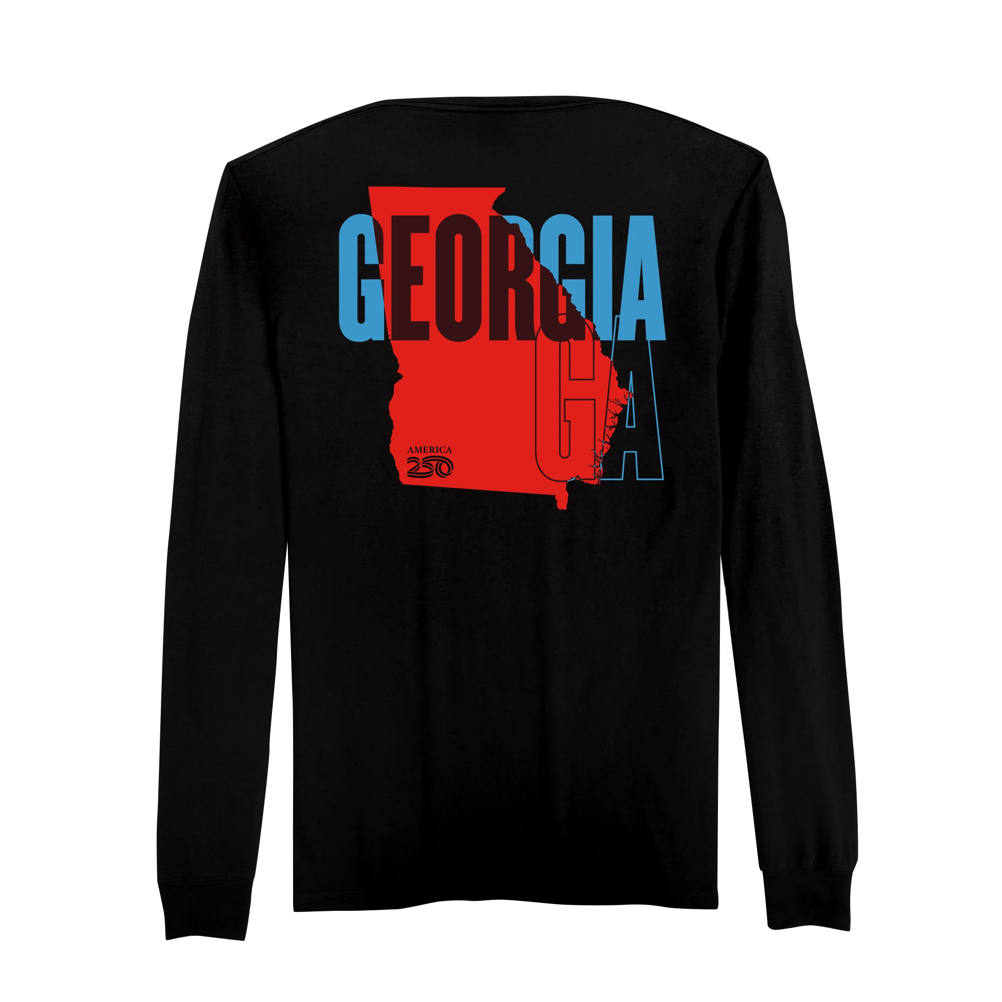 Official America250 Georgia Men's Long Sleeve T-Shirt - Image 5