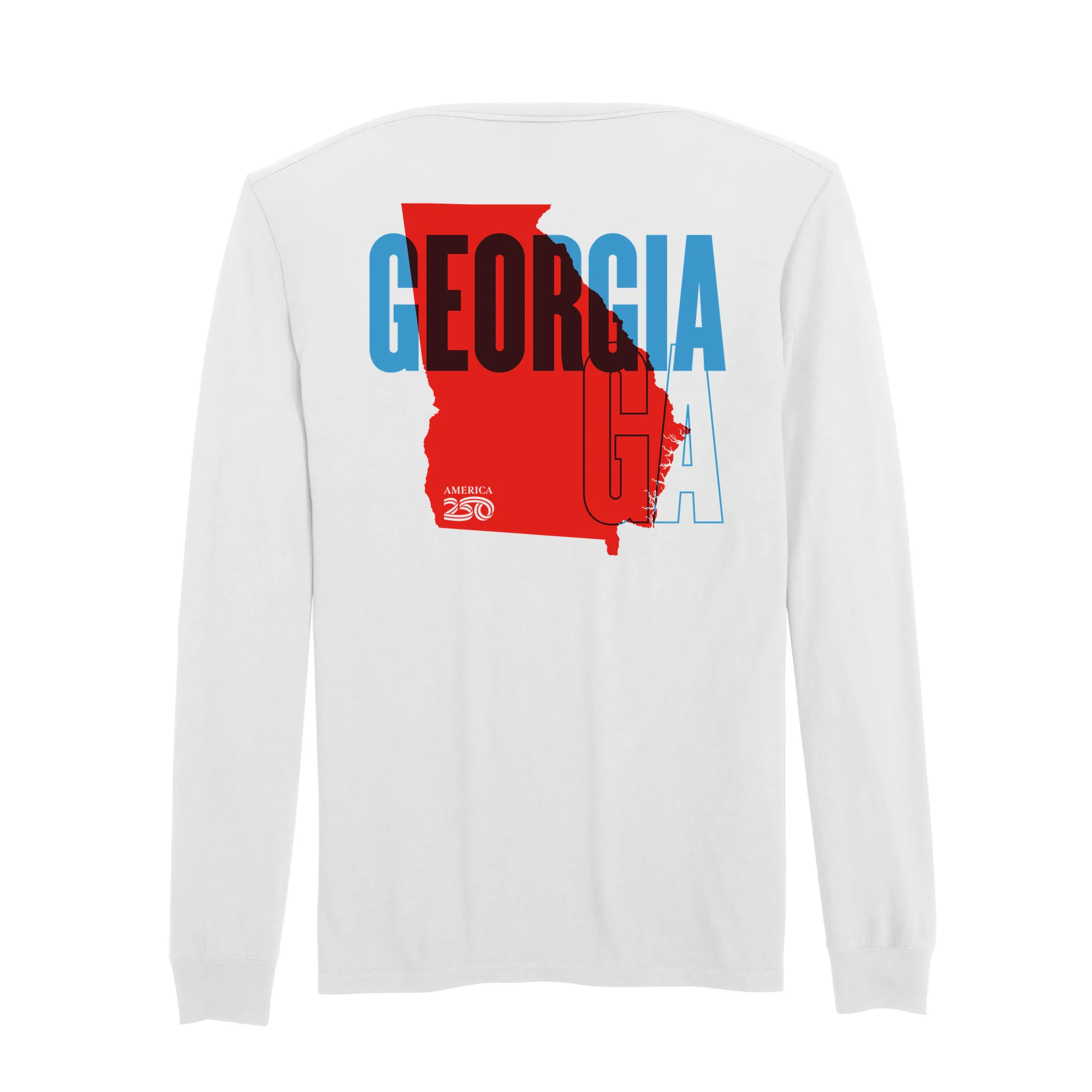 Official America250 Georgia Men's Long Sleeve T-Shirt - Image 7