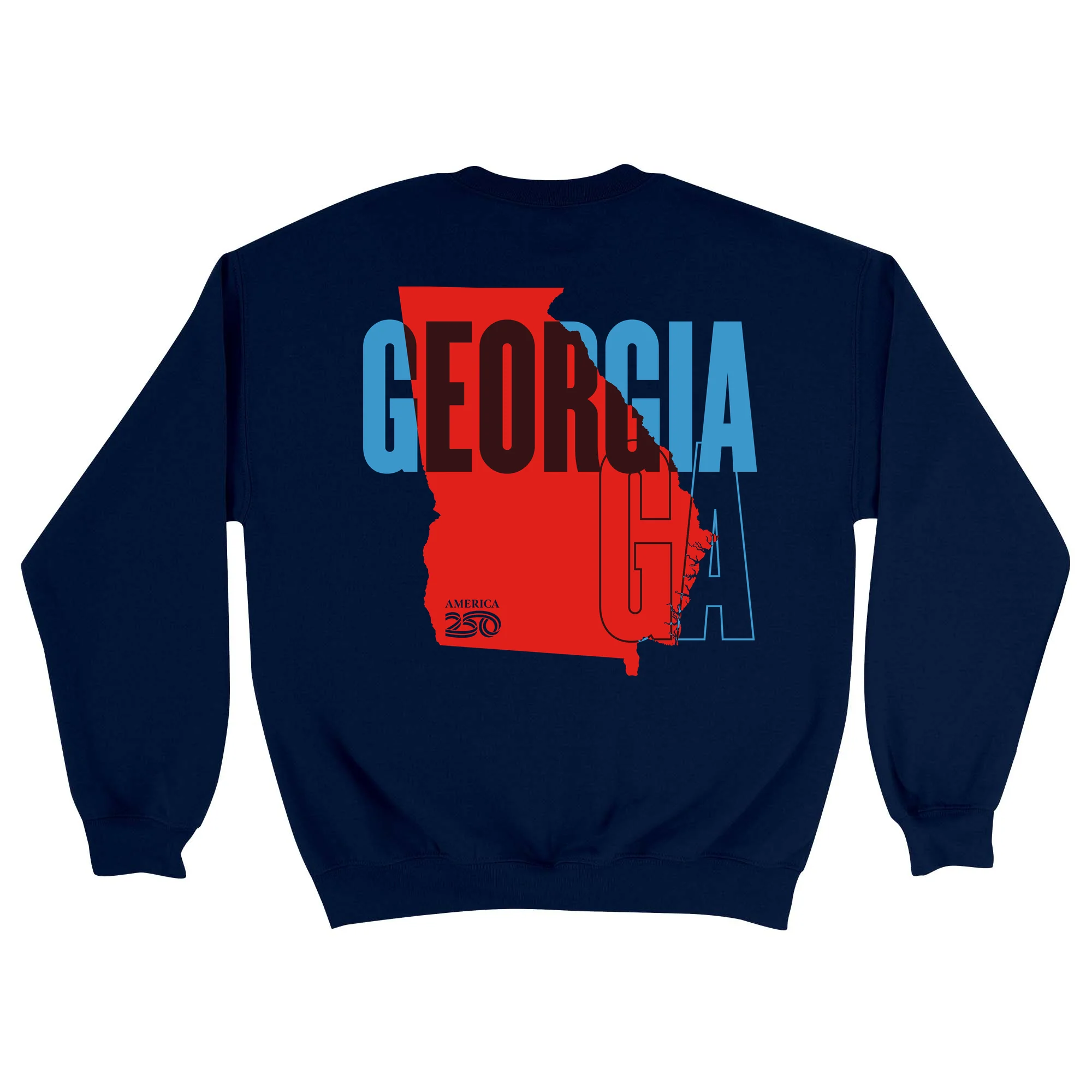 Official America250 Georgia Unisex Crewneck Sweatshirt