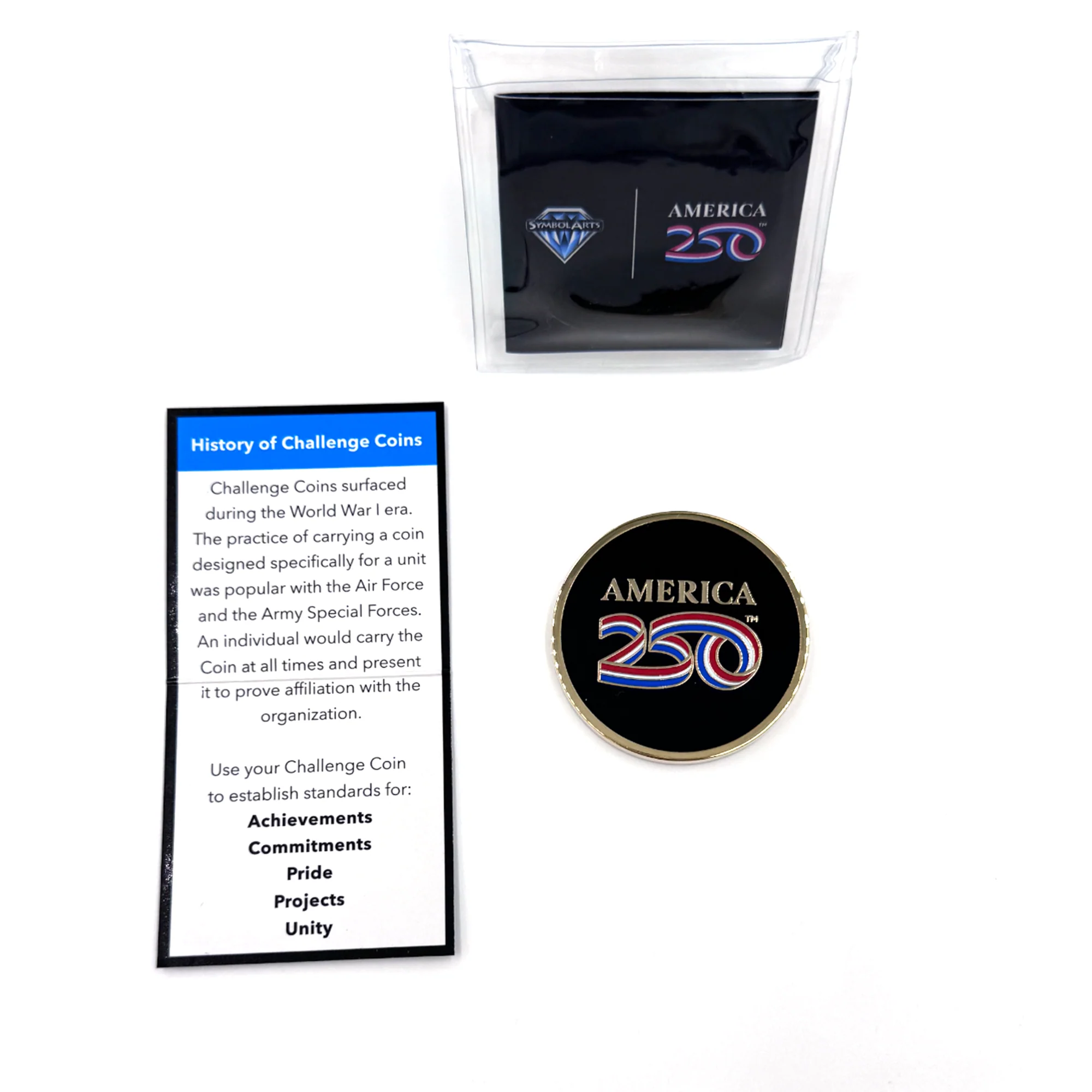 Official America250 Gold Plated Challenge Coin - Image 3