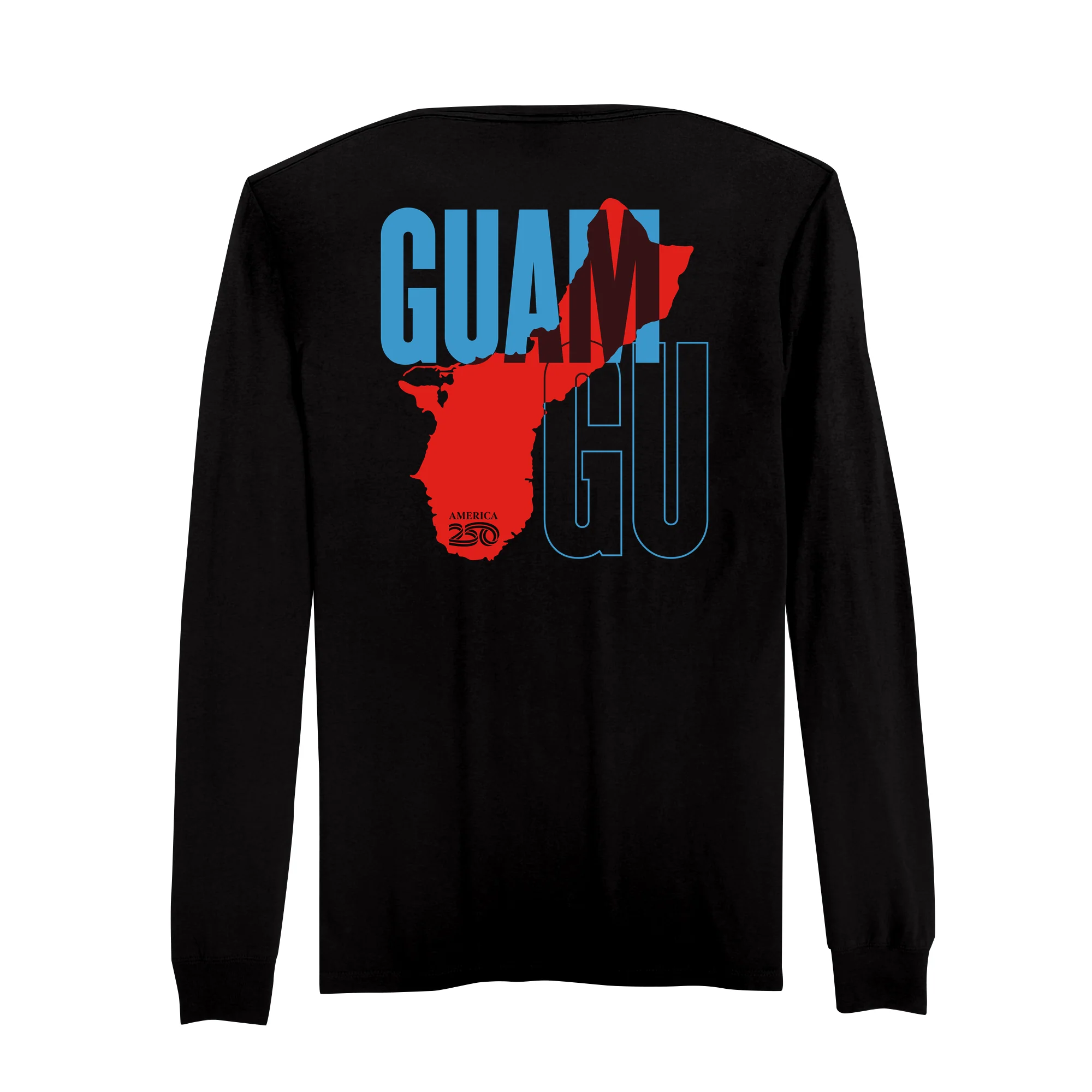 Official America250 Guam Men's Long Sleeve T-Shirt - Image 5