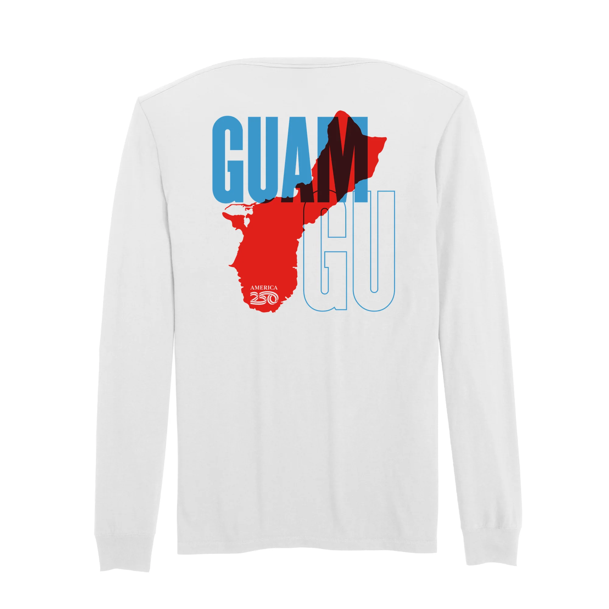 Official America250 Guam Men's Long Sleeve T-Shirt - Image 7