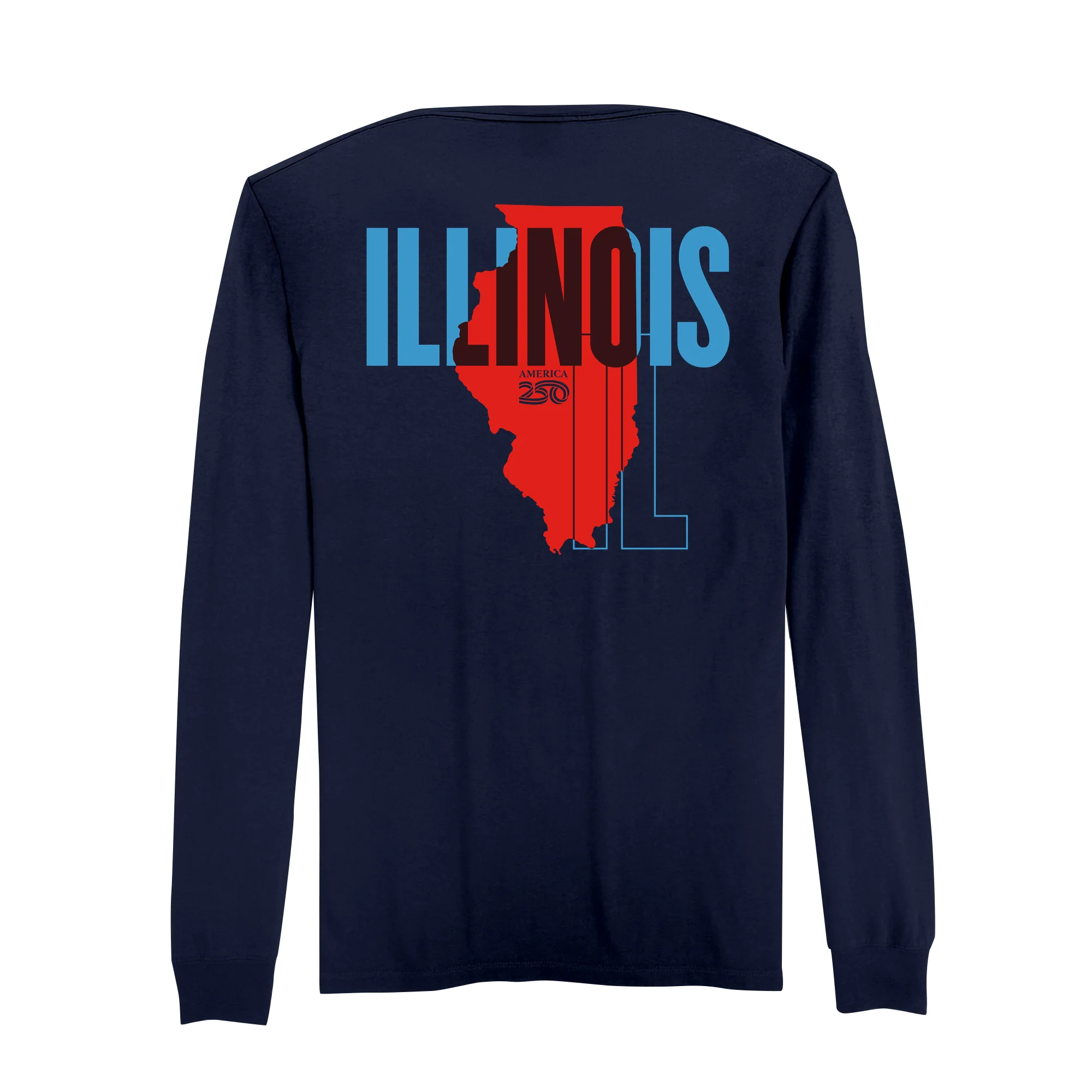 Official America250 Illinois Men's Long Sleeve T-Shirt