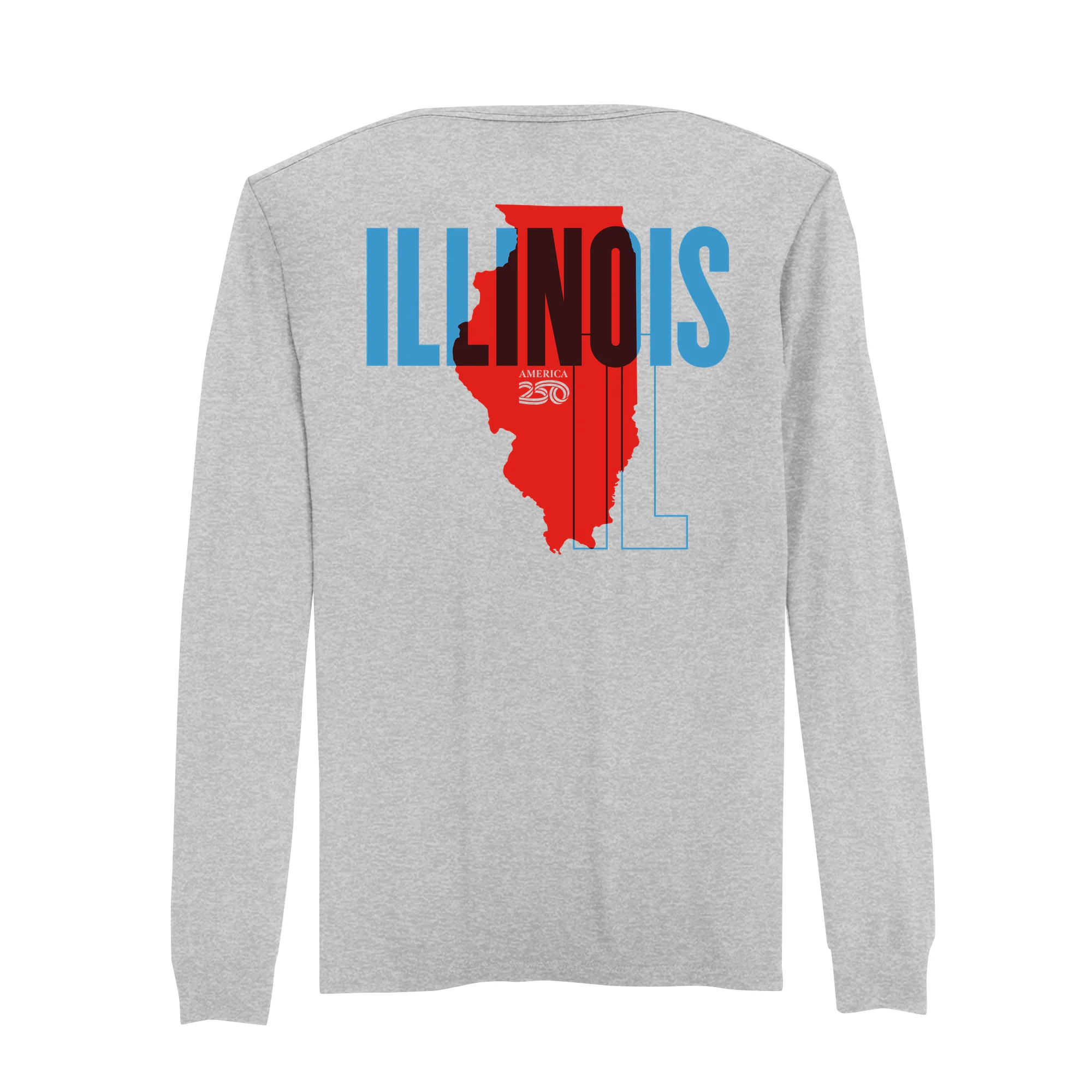 Official America250 Illinois Men's Long Sleeve T-Shirt - Image 3