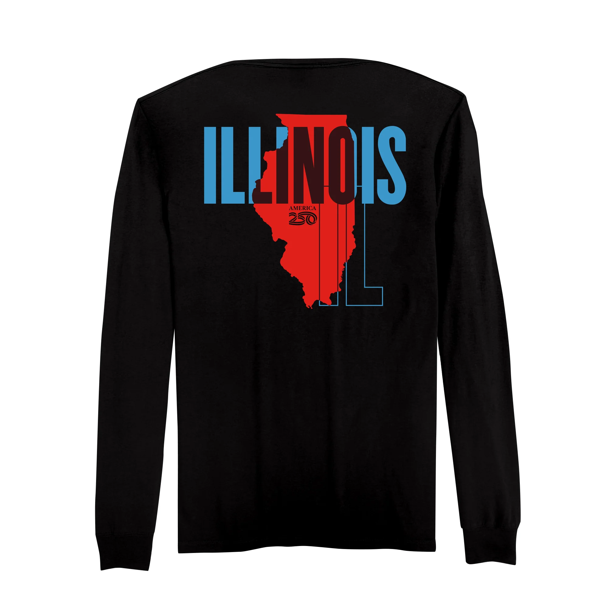 Official America250 Illinois Men's Long Sleeve T-Shirt - Image 5