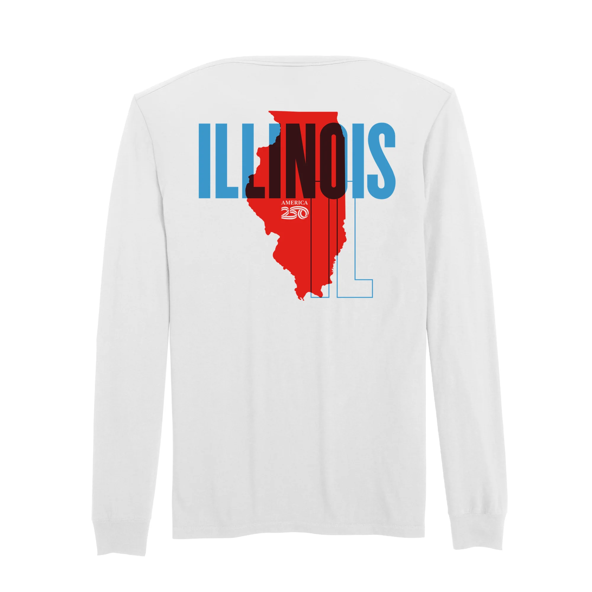 Official America250 Illinois Men's Long Sleeve T-Shirt - Image 7