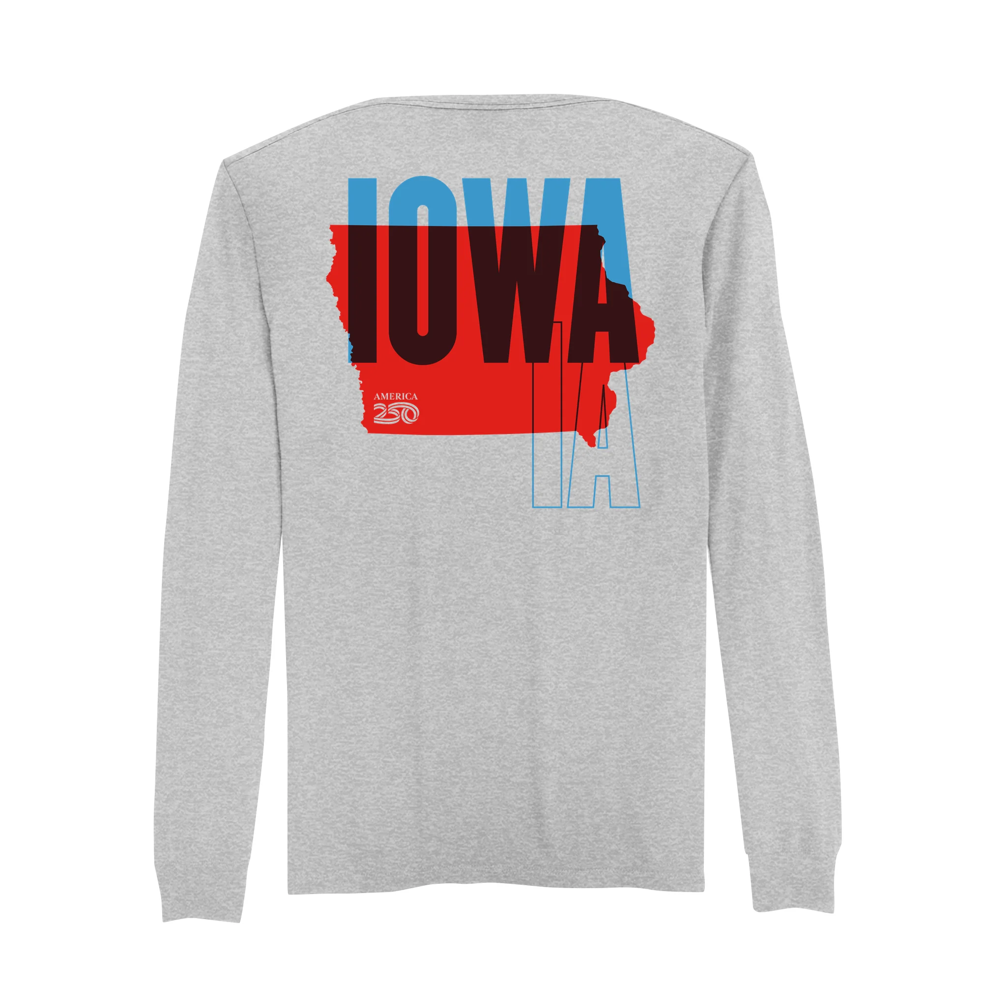 Official America250 Iowa Men's Long Sleeve T-Shirt - Image 3
