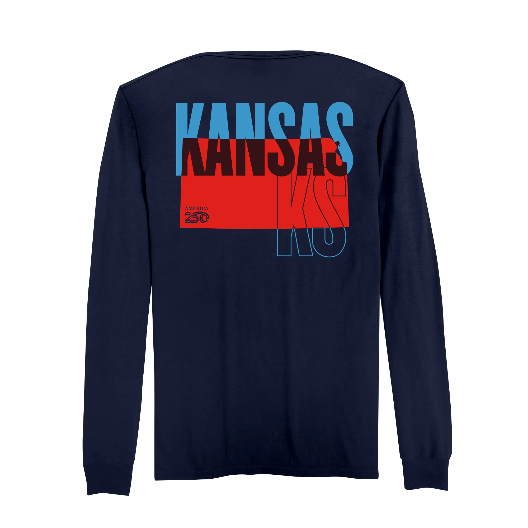 Official America250 Kansas Men's Long Sleeve T-Shirt