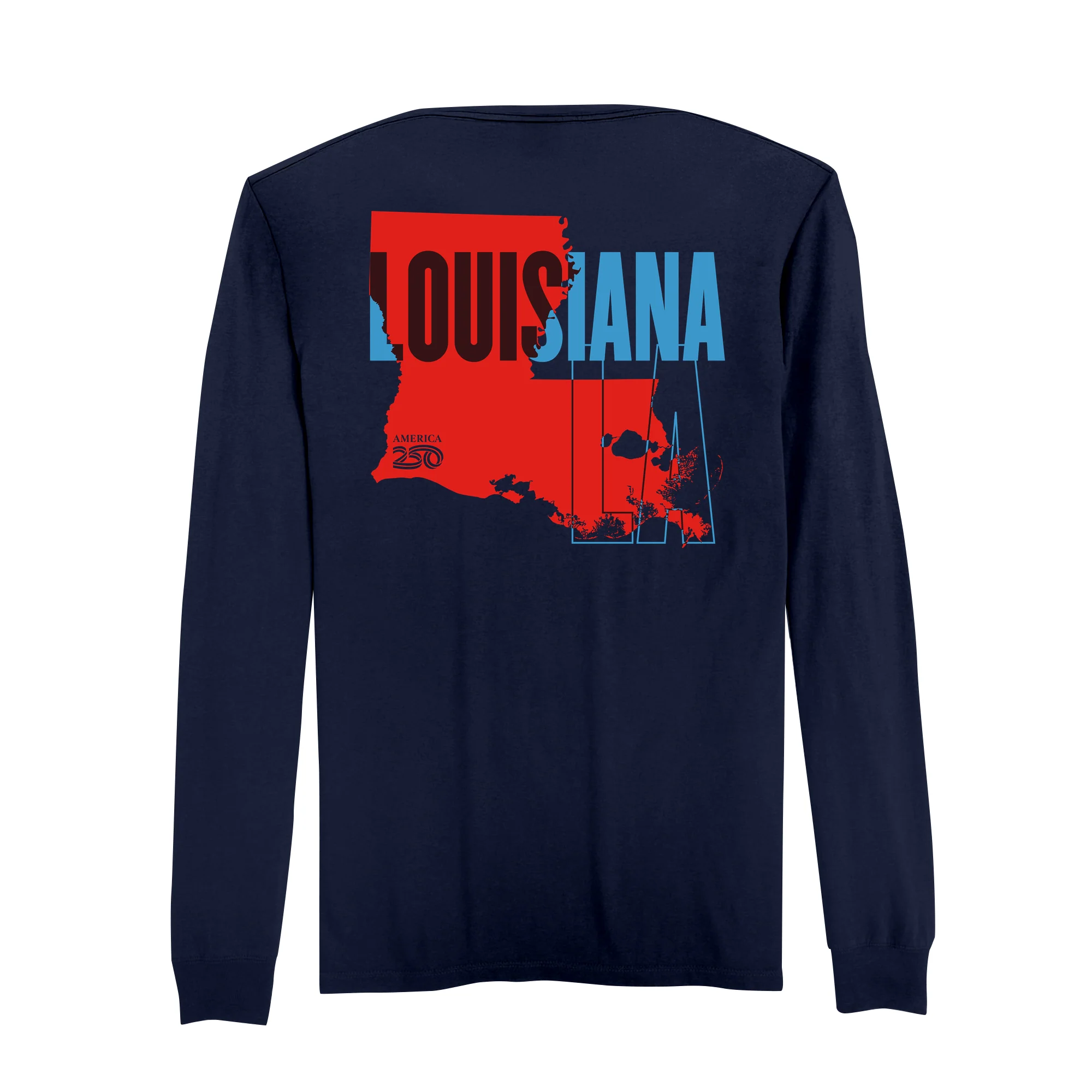 Official America250 Louisiana Men's Long Sleeve T-Shirt