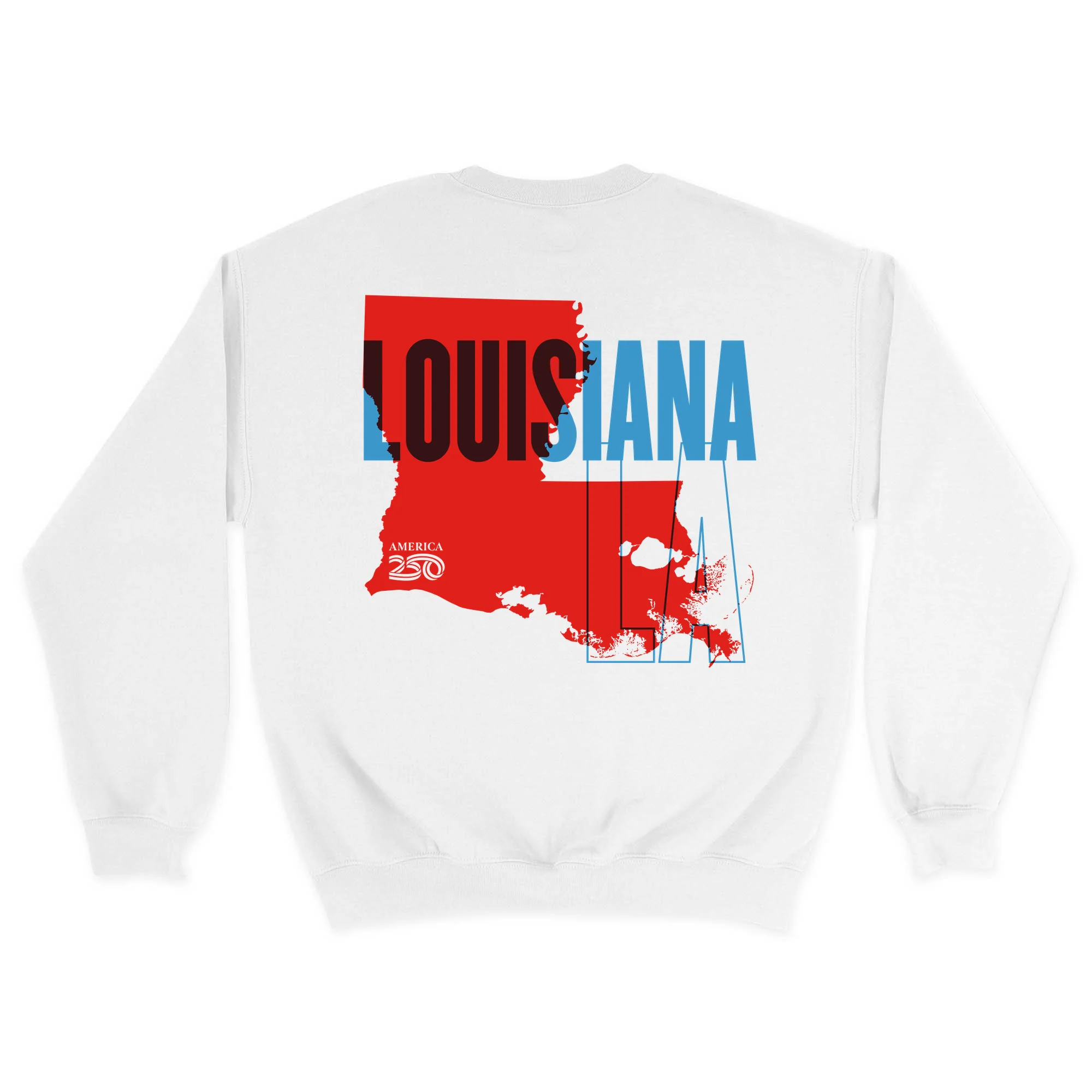 Official America250 Louisiana Unisex Crewneck Sweatshirt - Image 7