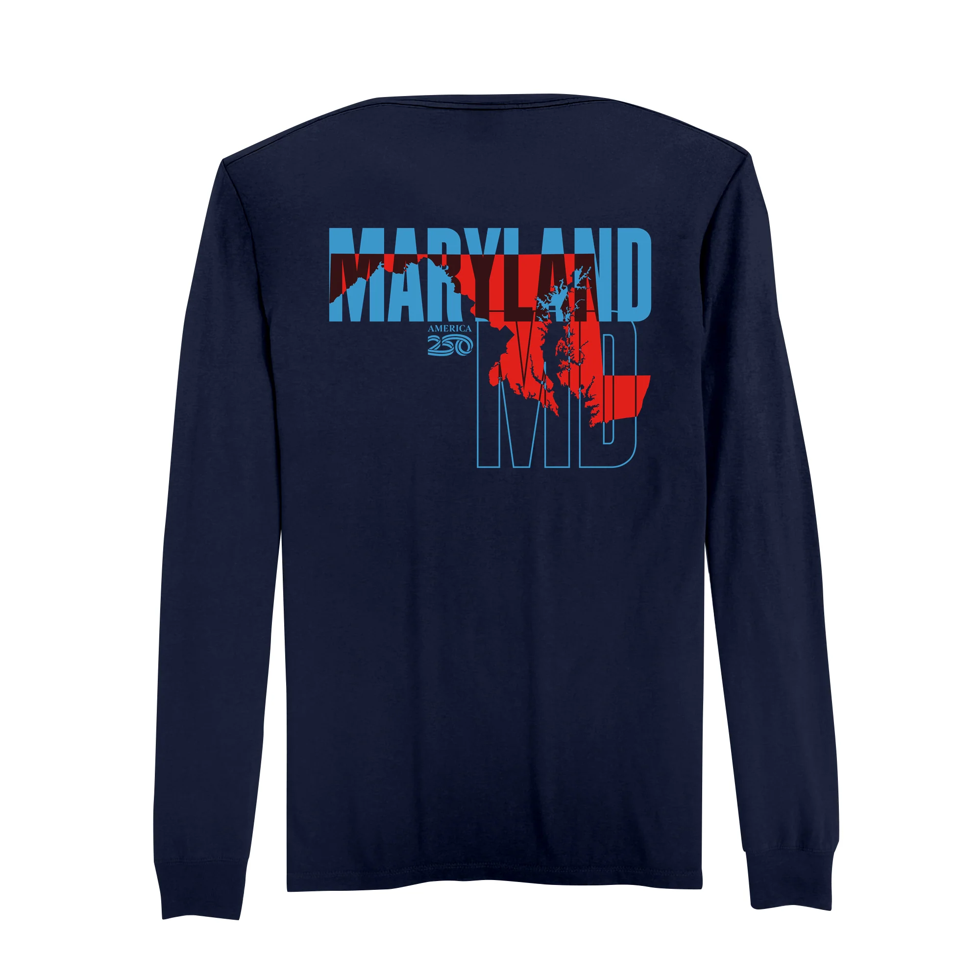 Official America250 Maryland Men's Long Sleeve T-Shirt