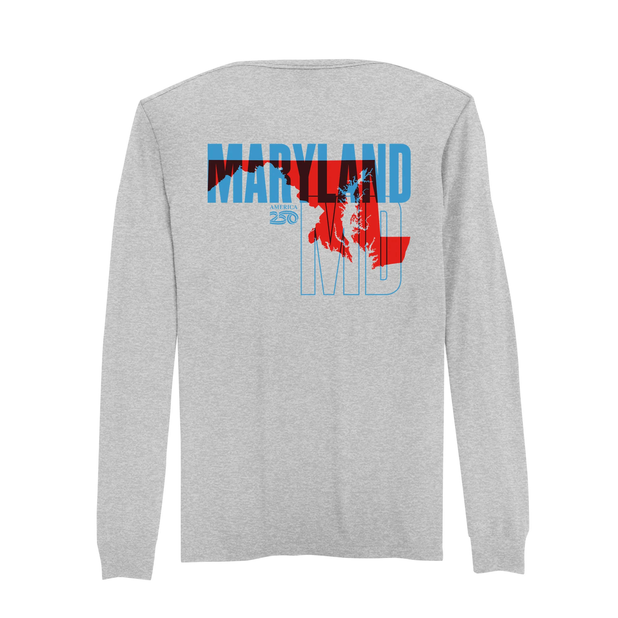 Official America250 Maryland Men's Long Sleeve T-Shirt - Image 3