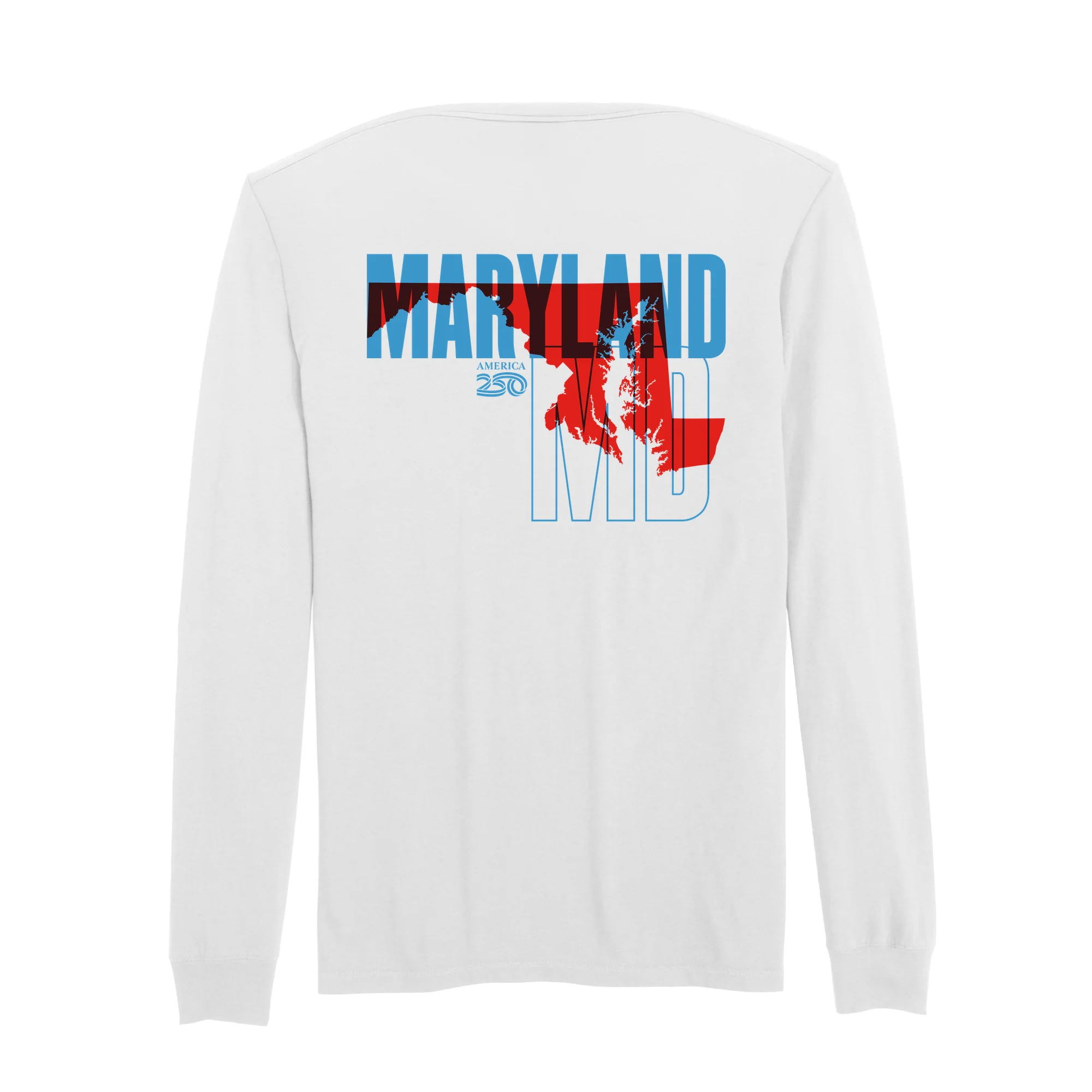 Official America250 Maryland Men's Long Sleeve T-Shirt - Image 7