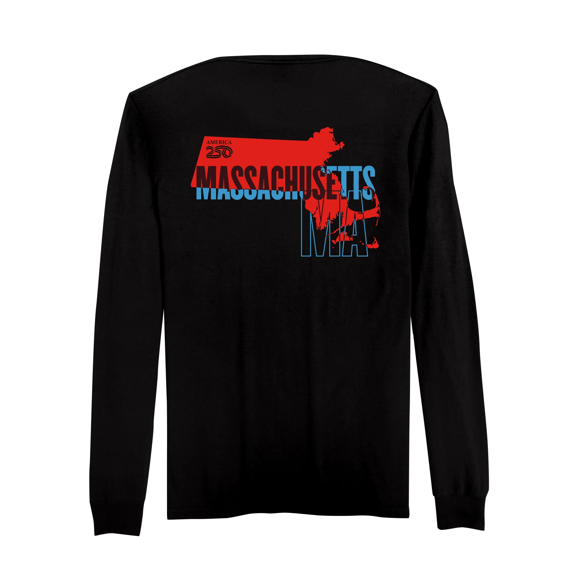 Official America250 Massachusetts Men's Long Sleeve T-Shirt - Image 5