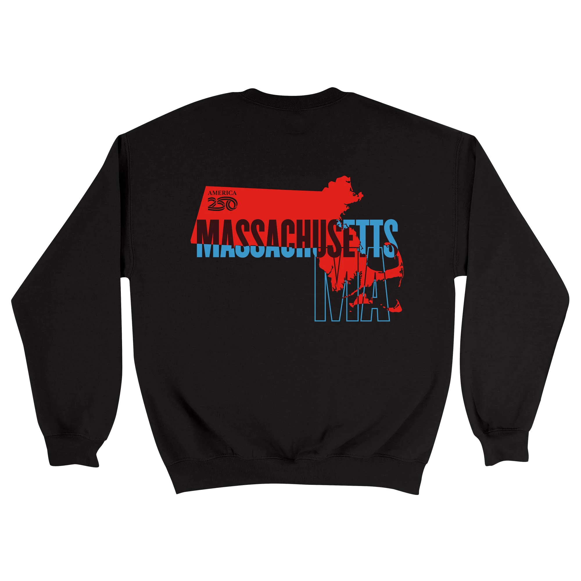 Official America250 Massachusetts Unisex Crewneck Sweatshirt - Image 5