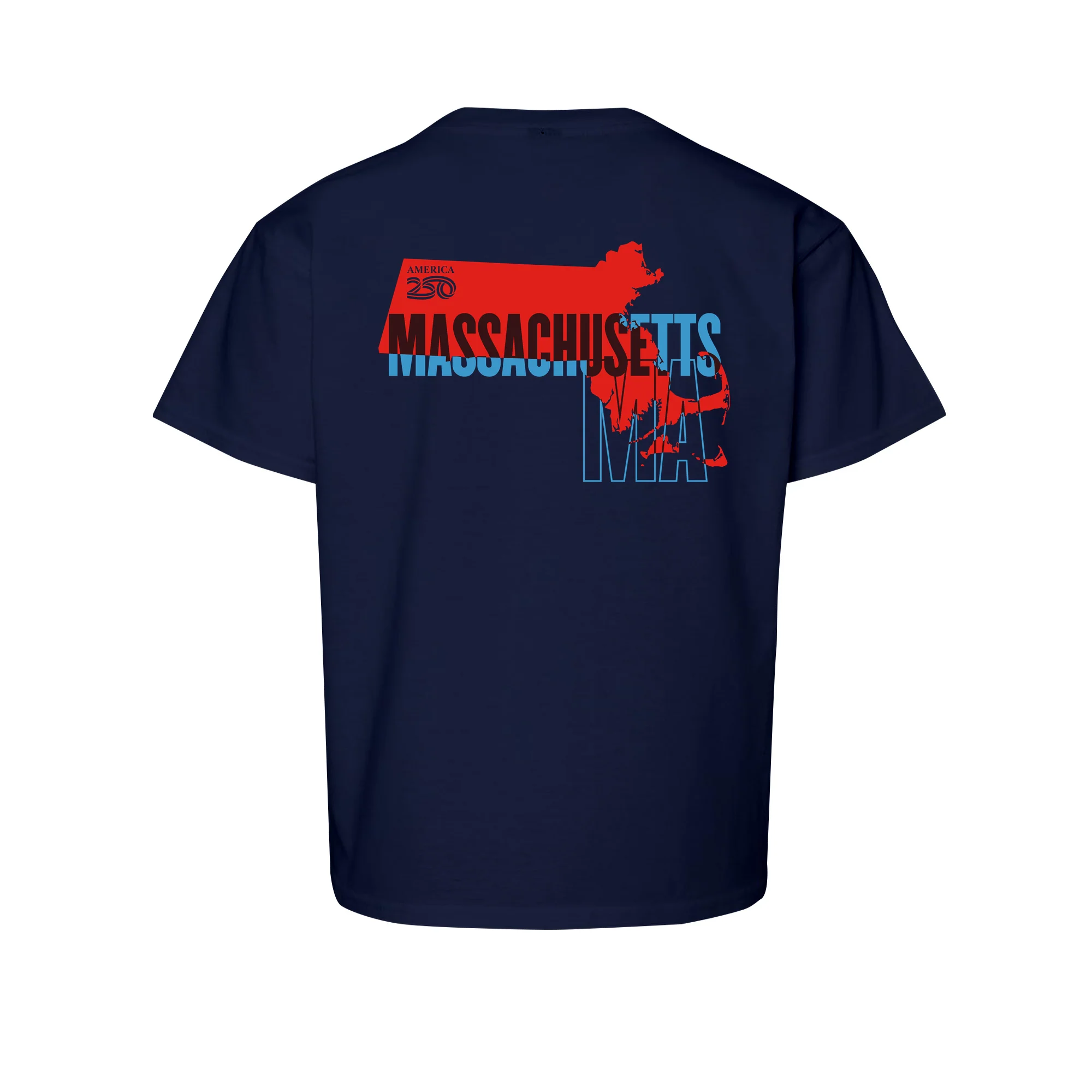 Official America250 Massachusetts Youth T-Shirt