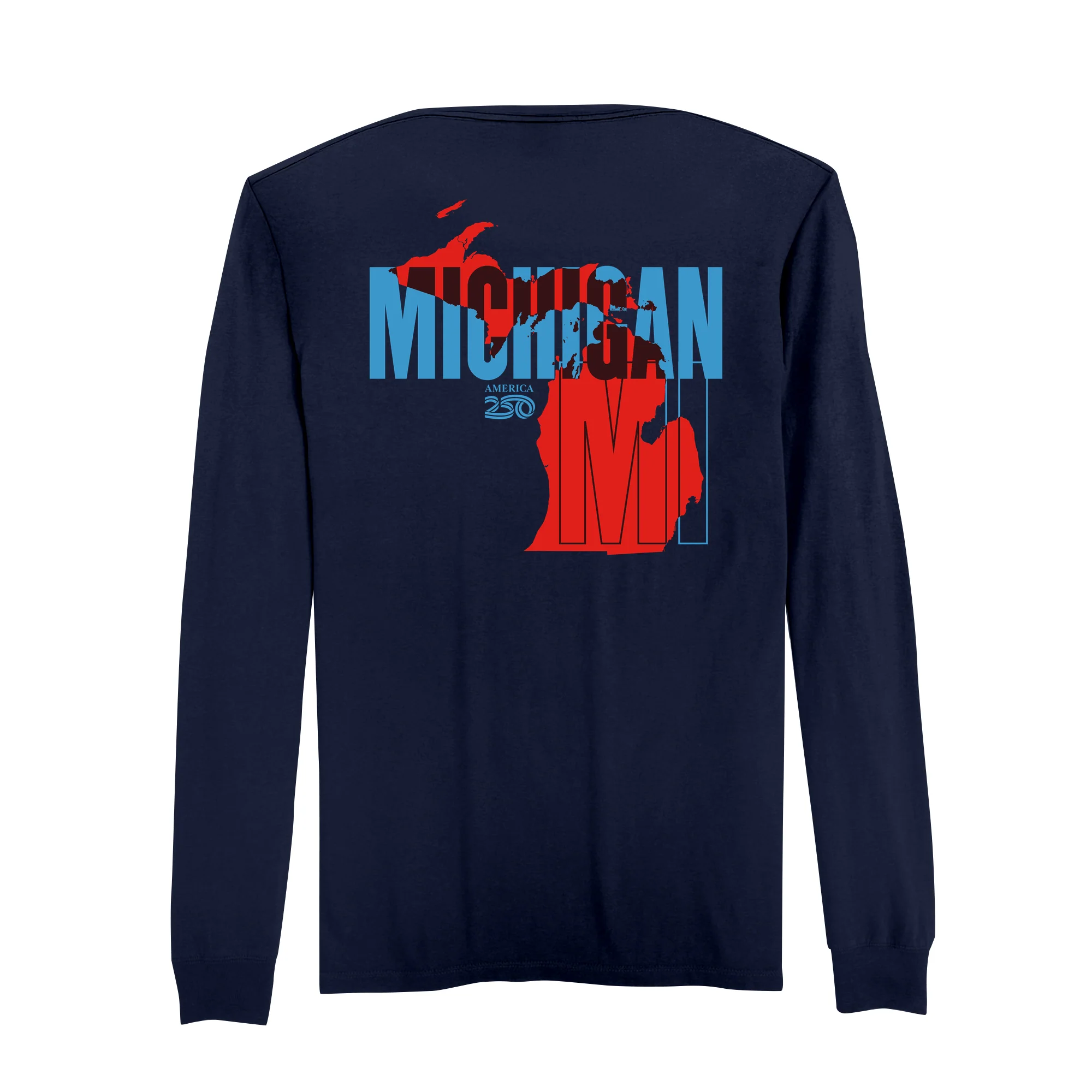 Official America250 Michigan Men's Long Sleeve T-Shirt