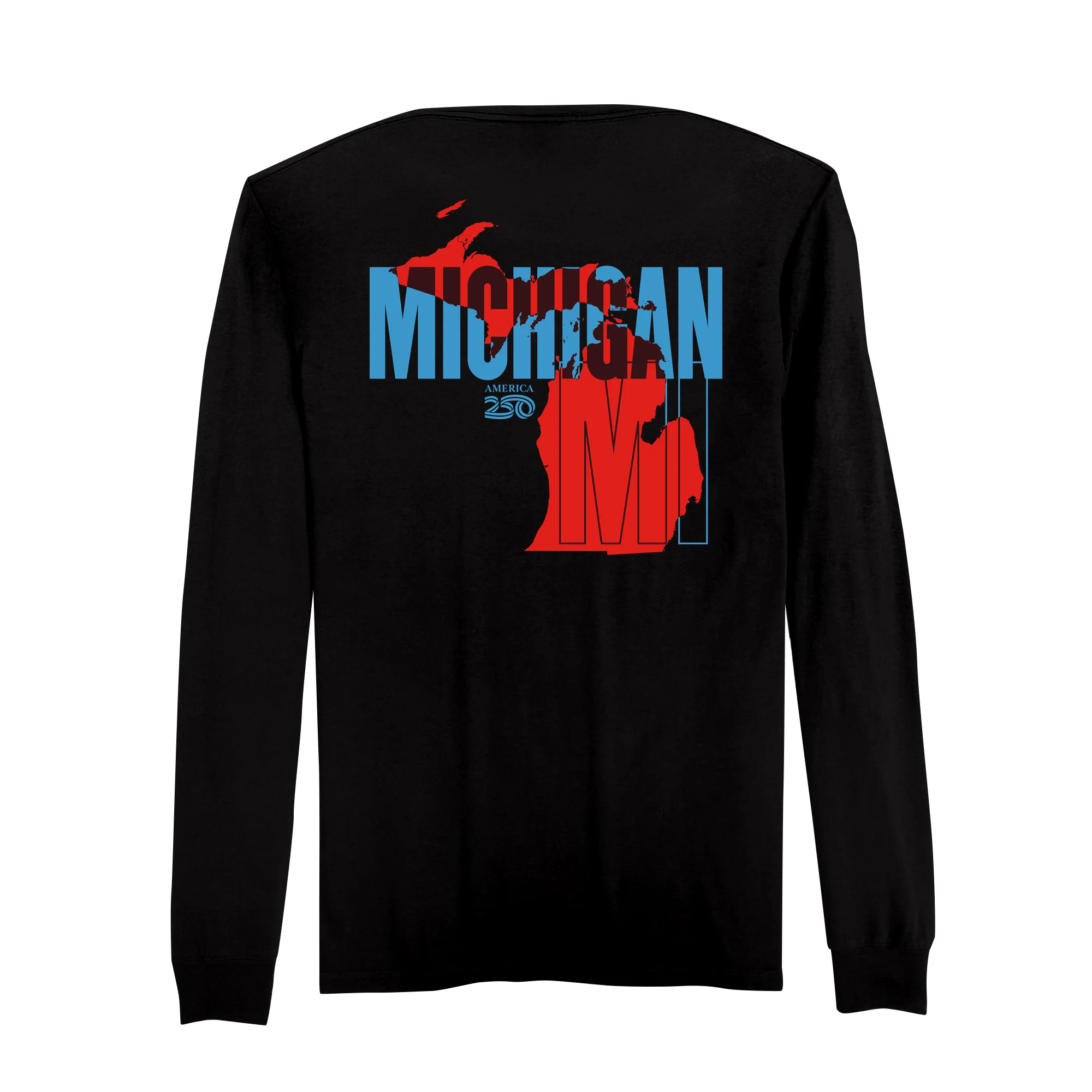 Official America250 Michigan Men's Long Sleeve T-Shirt - Image 5
