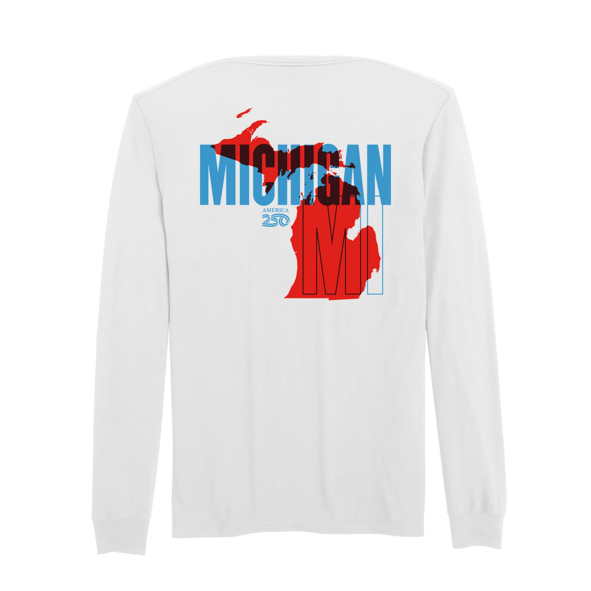 Official America250 Michigan Men's Long Sleeve T-Shirt - Image 7