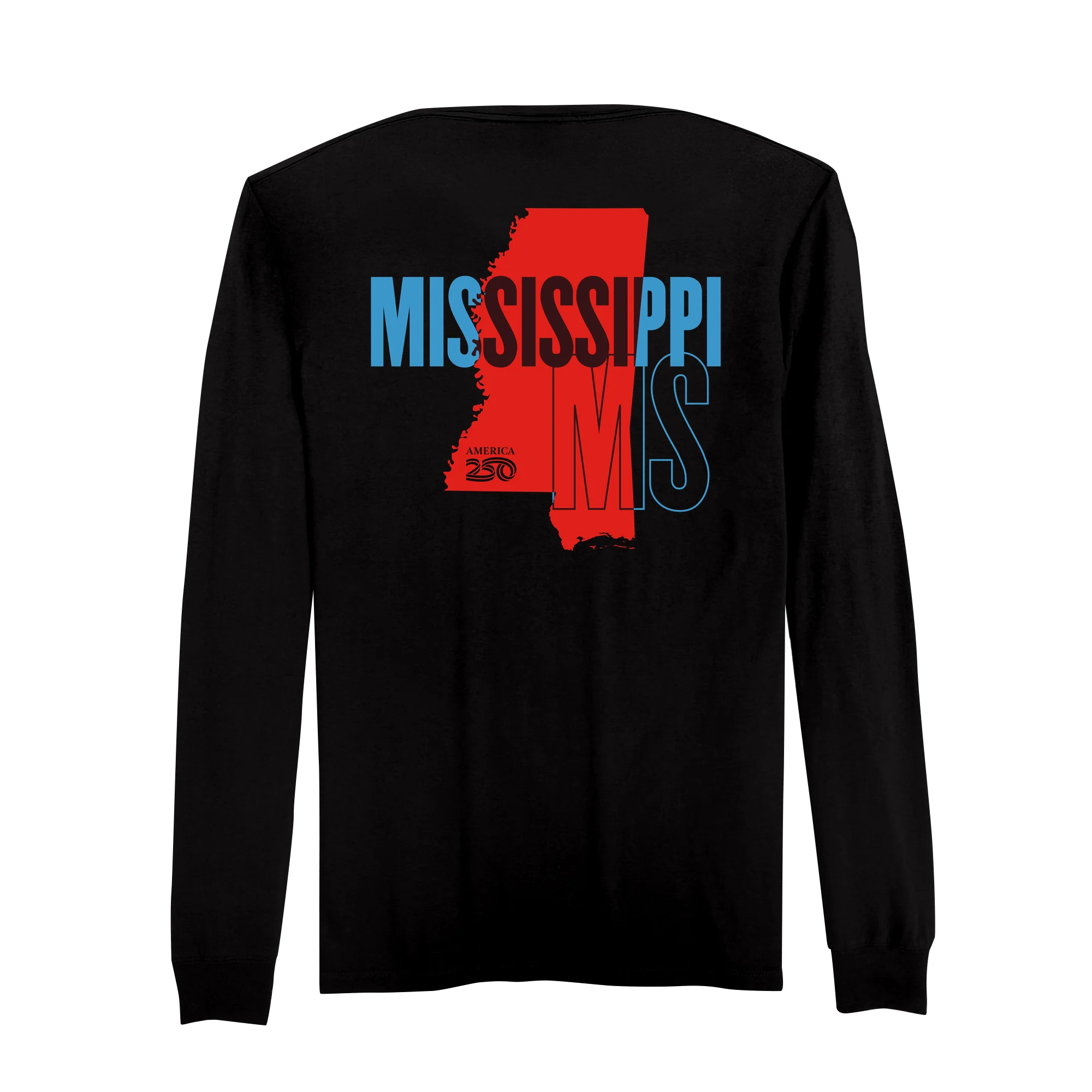 Official America250 Mississippi Men's Long Sleeve T-Shirt - Image 5