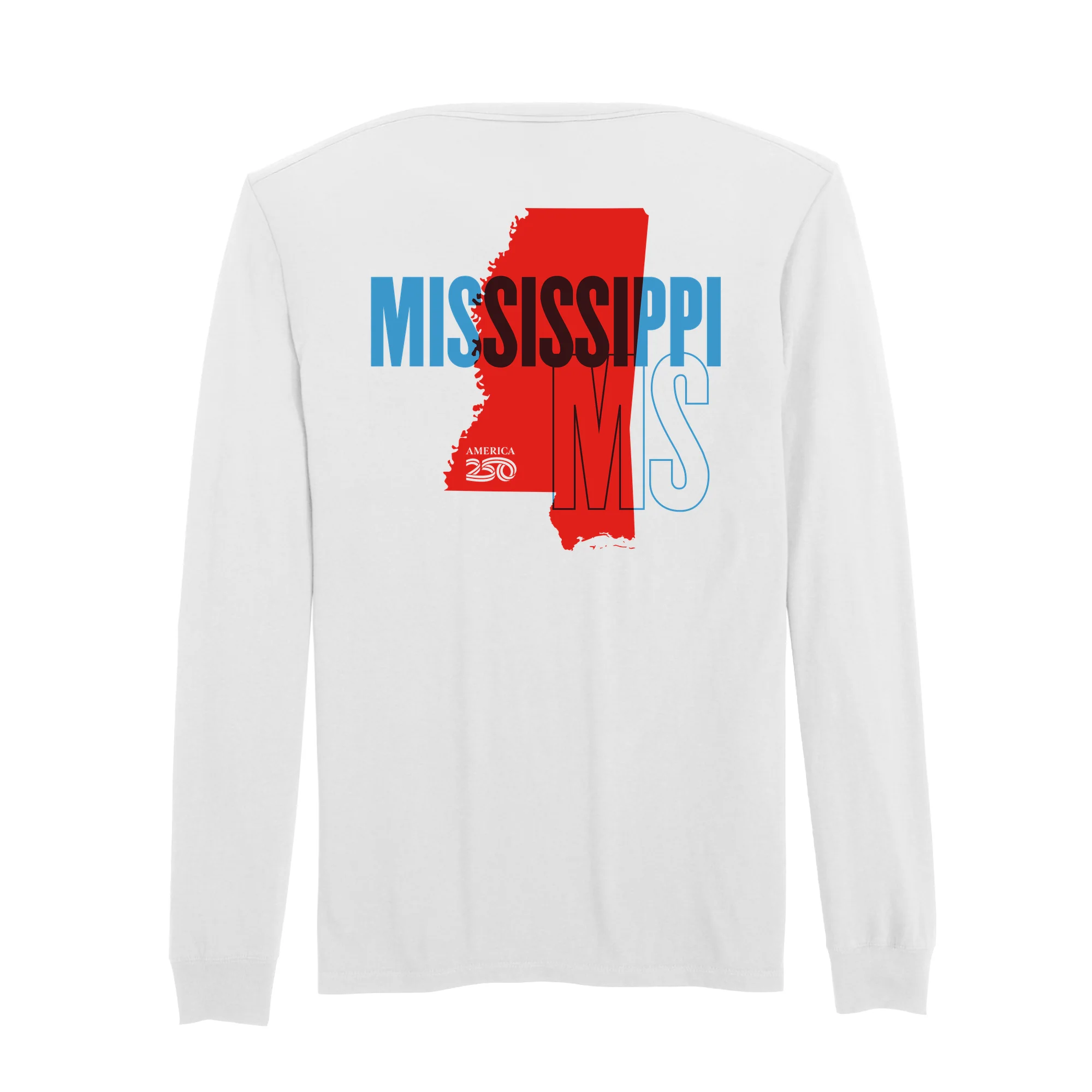 Official America250 Mississippi Men's Long Sleeve T-Shirt - Image 7