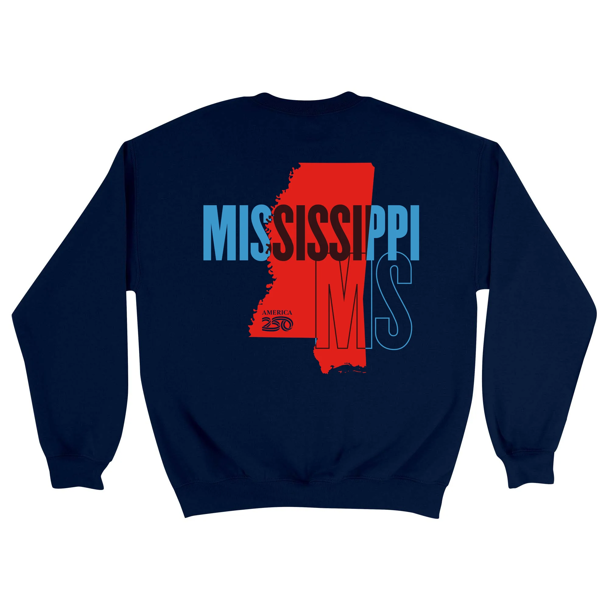 Official America250 Mississippi Unisex Crewneck Sweatshirt
