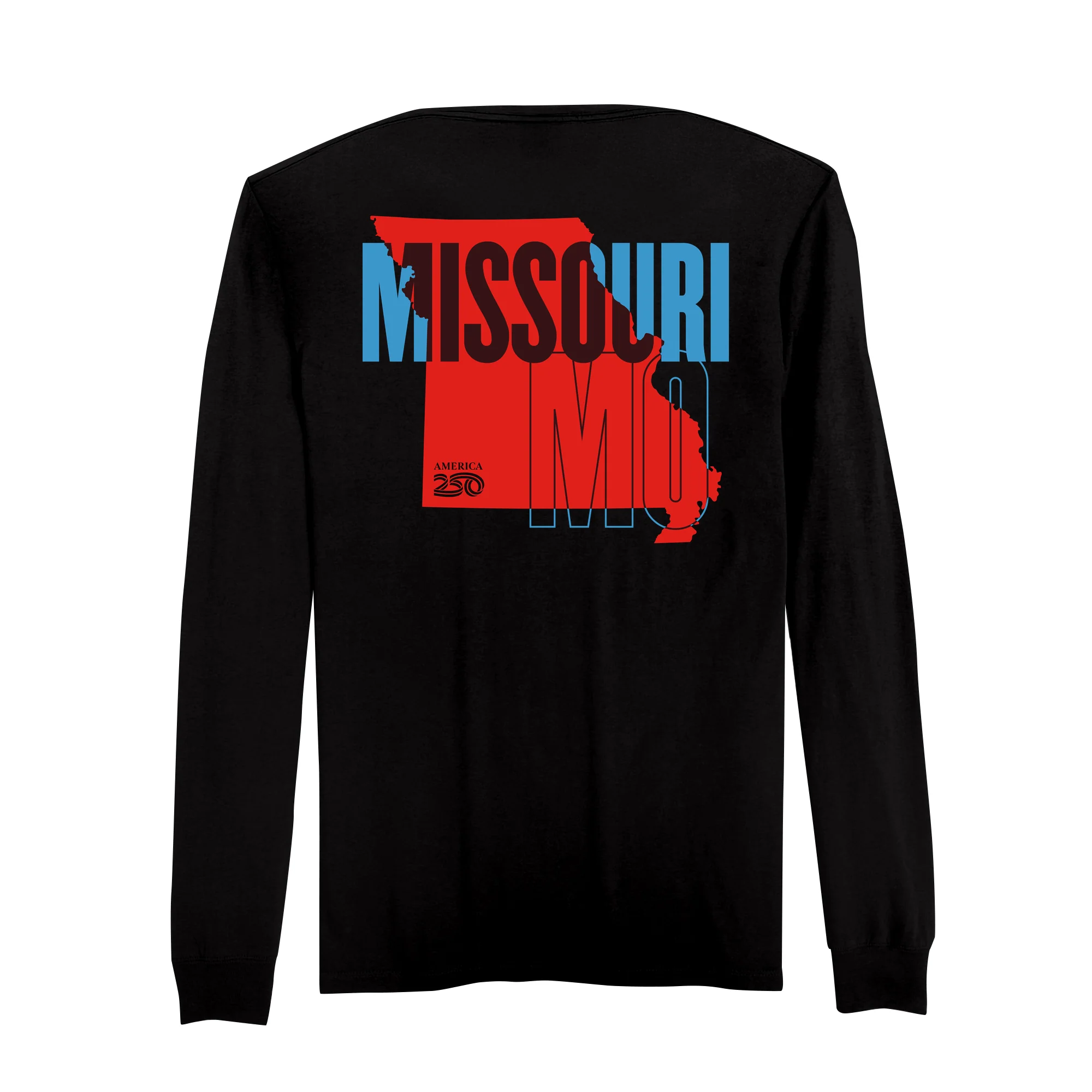 Official America250 Missouri Men's Long Sleeve T-Shirt - Image 3