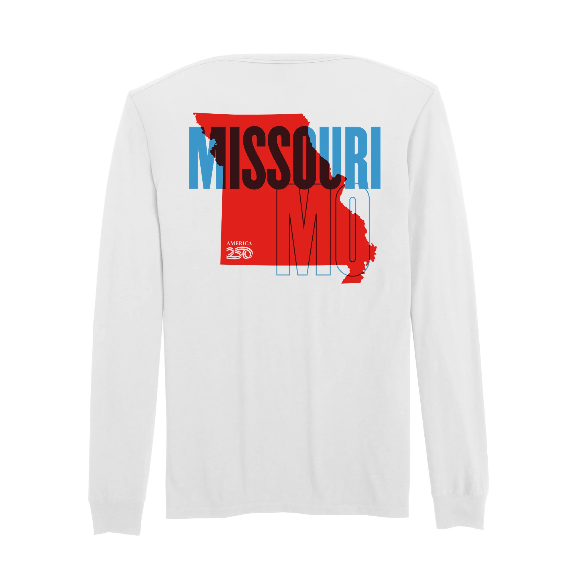 Official America250 Missouri Men's Long Sleeve T-Shirt - Image 5