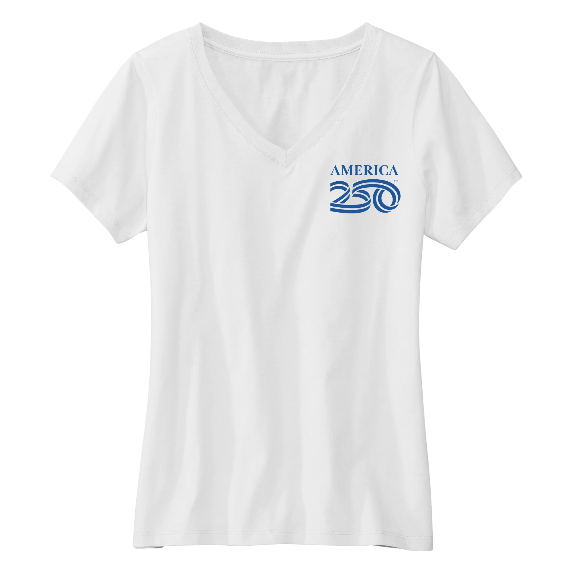 America250 Official Nebraska Commission V-Neck Womens T-Shirt - Image 3