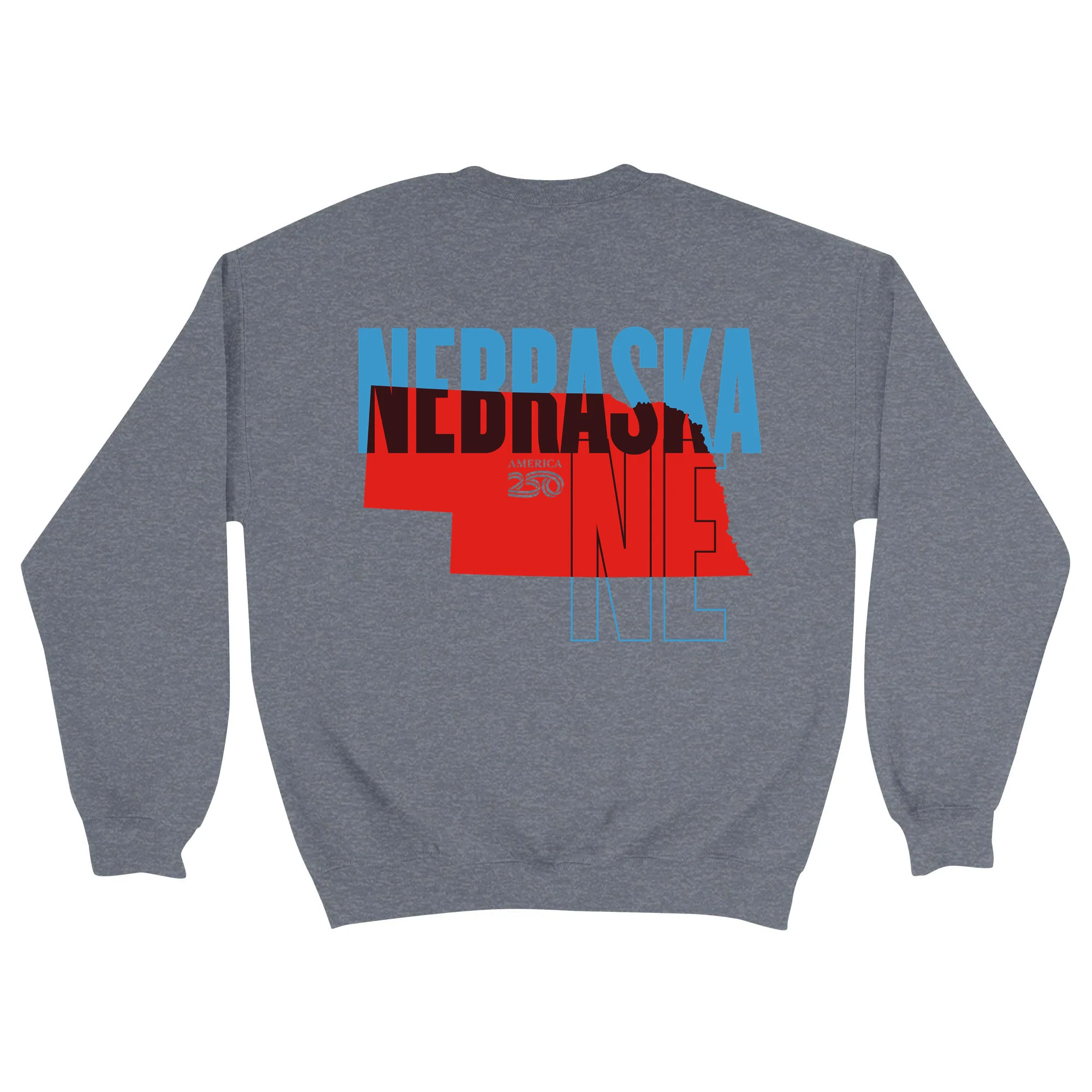 Official America250 Nebraska Unisex Crewneck Sweatshirt - Image 3