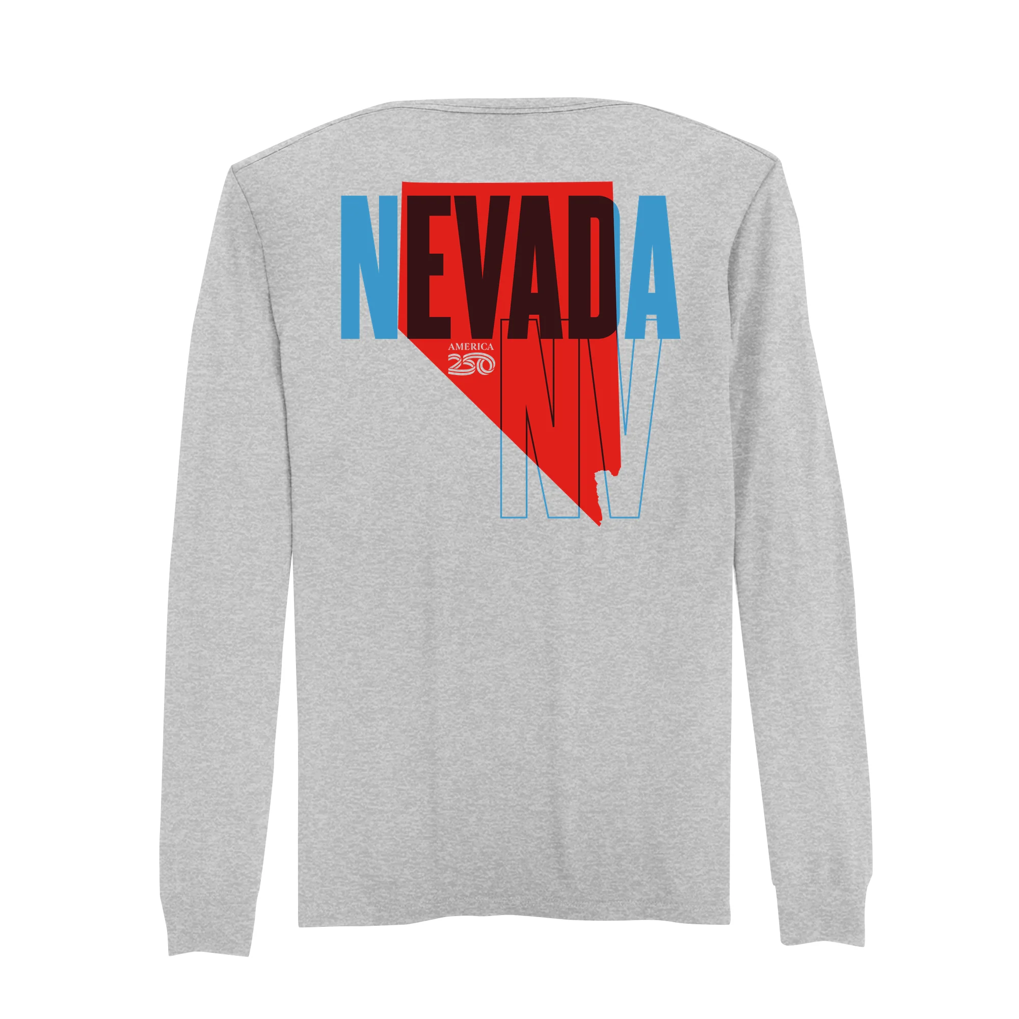 Official America250 Nevada Men's Long Sleeve T-Shirt - Image 3