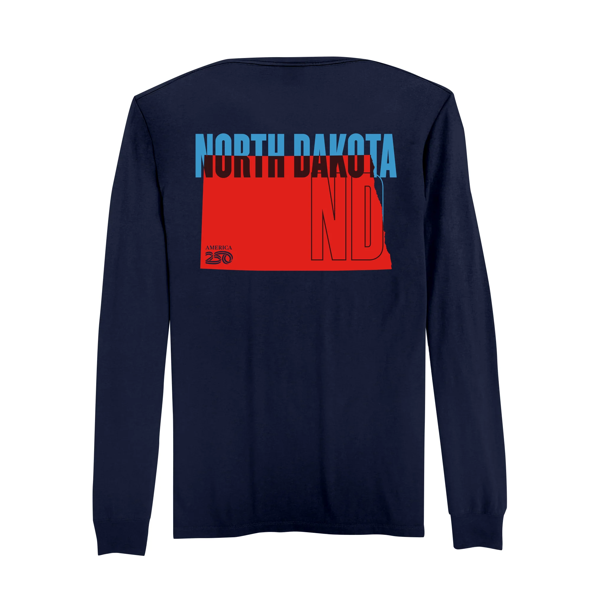 Official America250 North Dakota Men's Long Sleeve T-Shirt