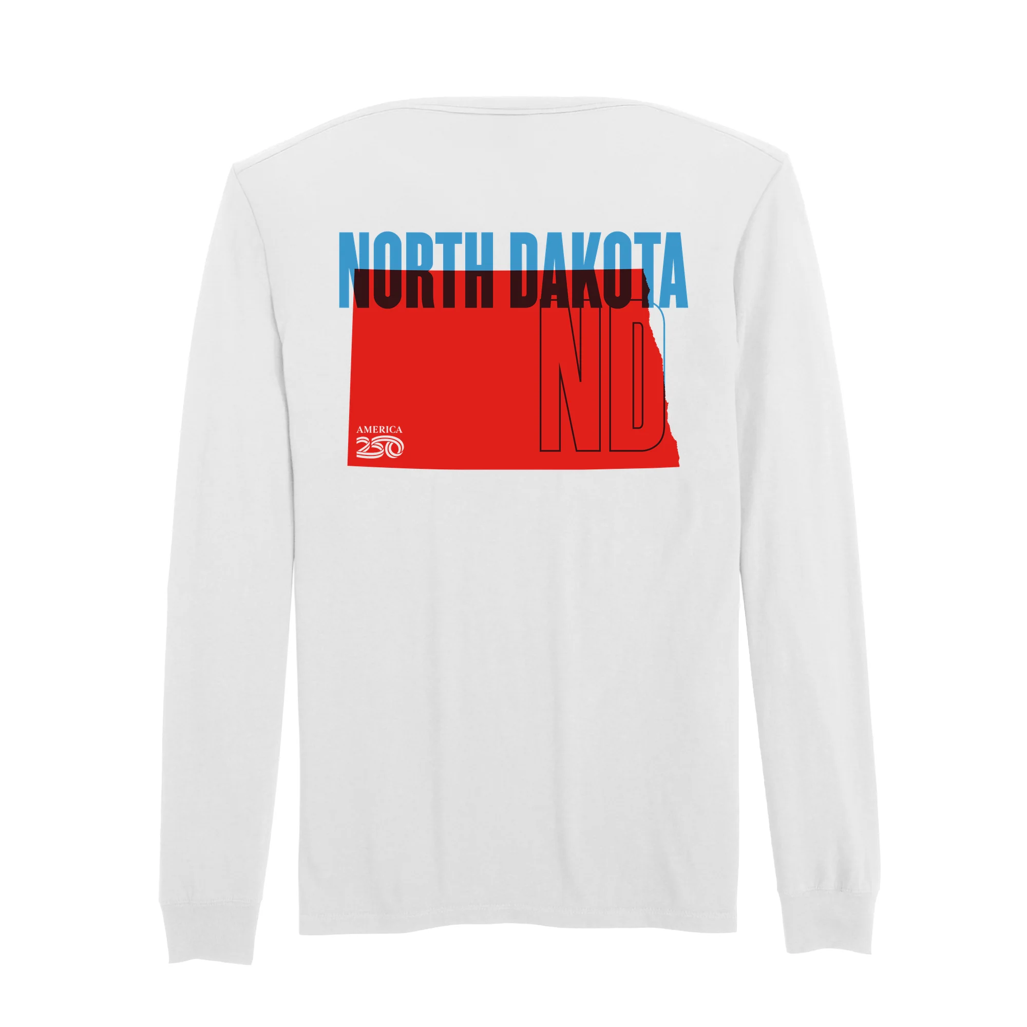 Official America250 North Dakota Men's Long Sleeve T-Shirt - Image 7