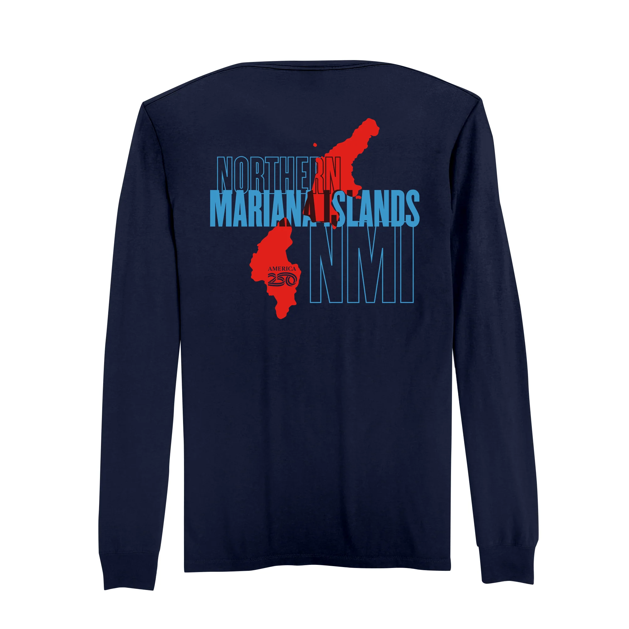 Official America250 Northern Mariana Islands Men's Long Sleeve T-Shirt