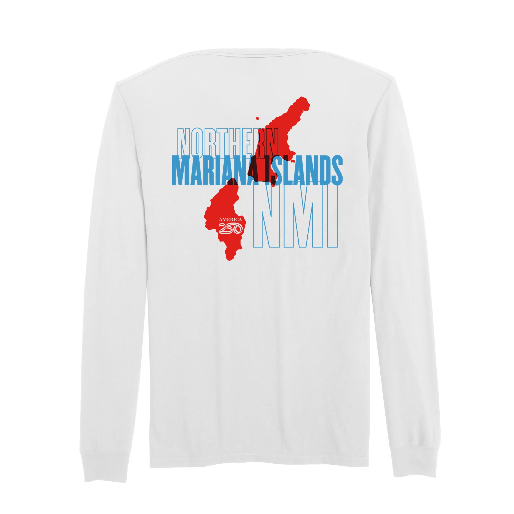 Official America250 Northern Mariana Islands Men's Long Sleeve T-Shirt - Image 7