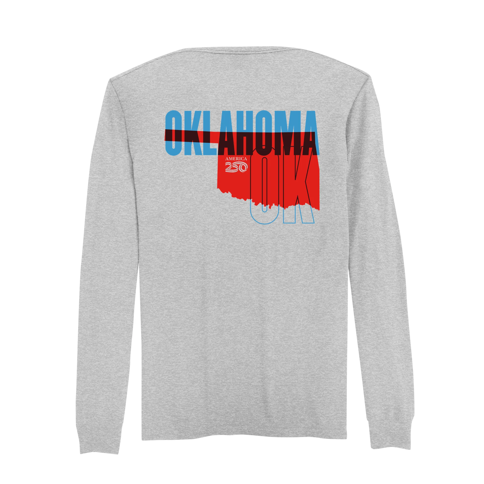 Official America250 Oklahoma Men's Long Sleeve T-Shirt - Image 3